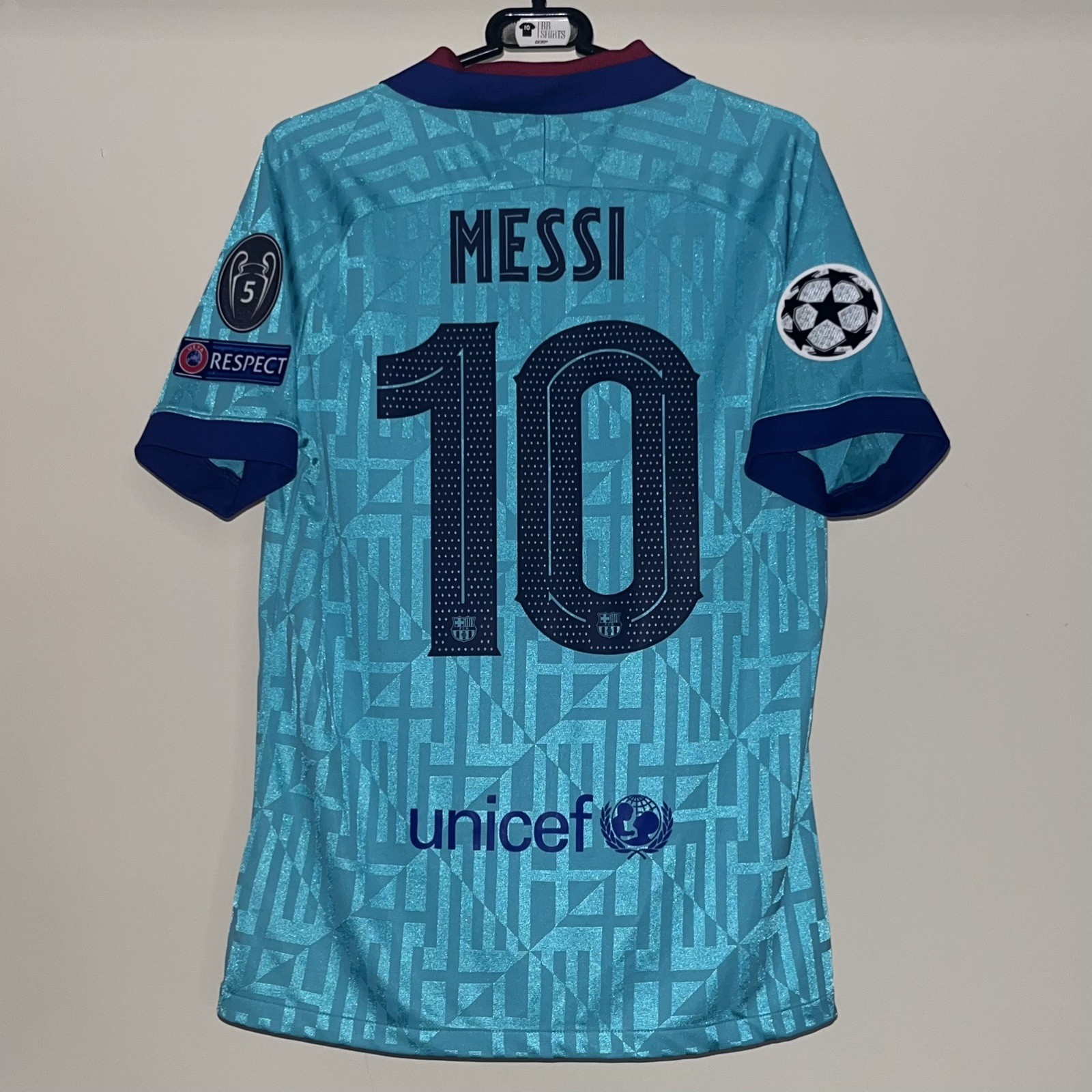 Barcelona 2019/20 Nike Third Football Shirt UCL Lionel Messi 10 Mens Medium
