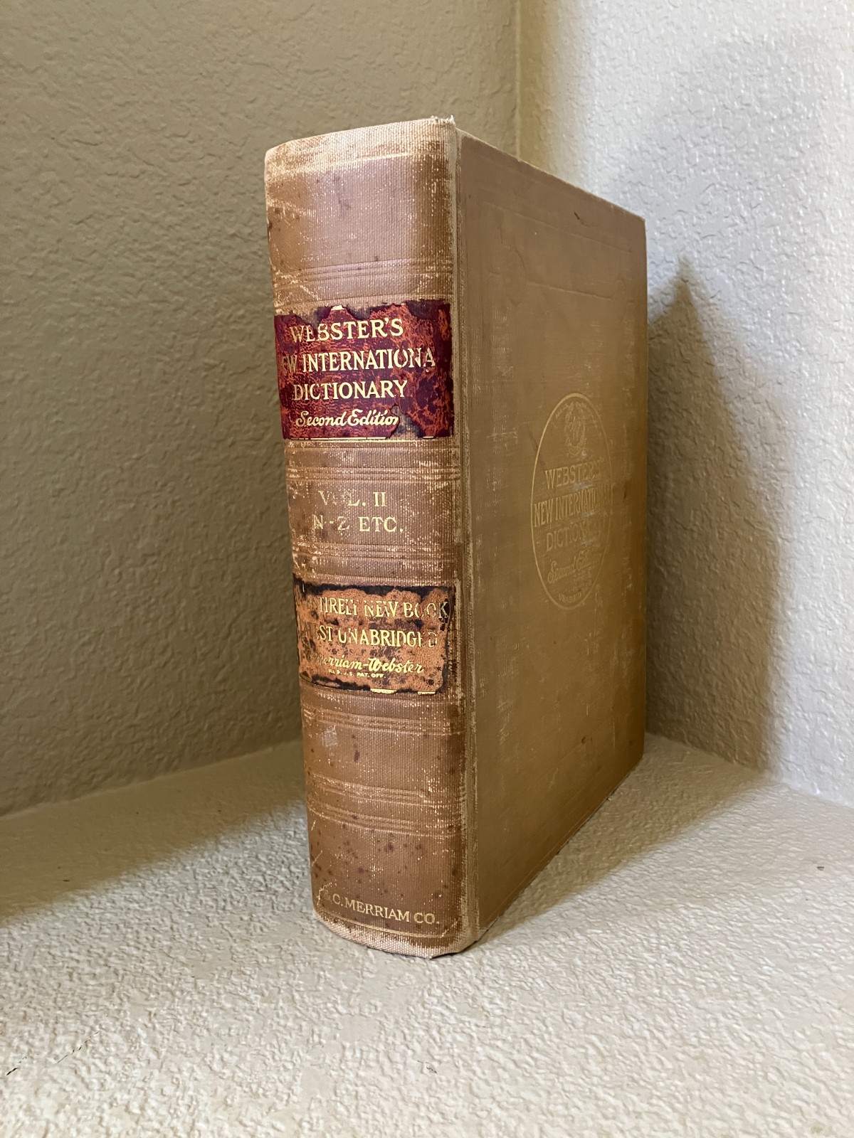 Webster's New International Dictionary Second Edition Volume Two N-Z 1934 VTG Webster's New International Dictionary Second Edition Volume Two N-Z 1934 VTG