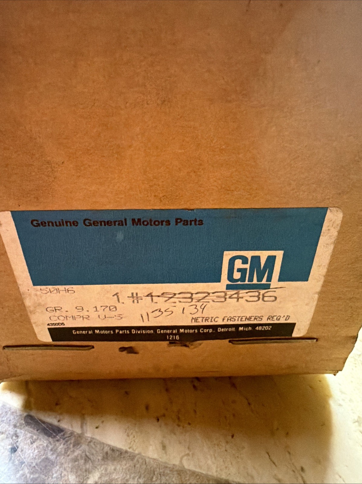 NOS Unopened GM Compressor 12323536 80s-90s GM Models Cimmaron Fiero Cutlass