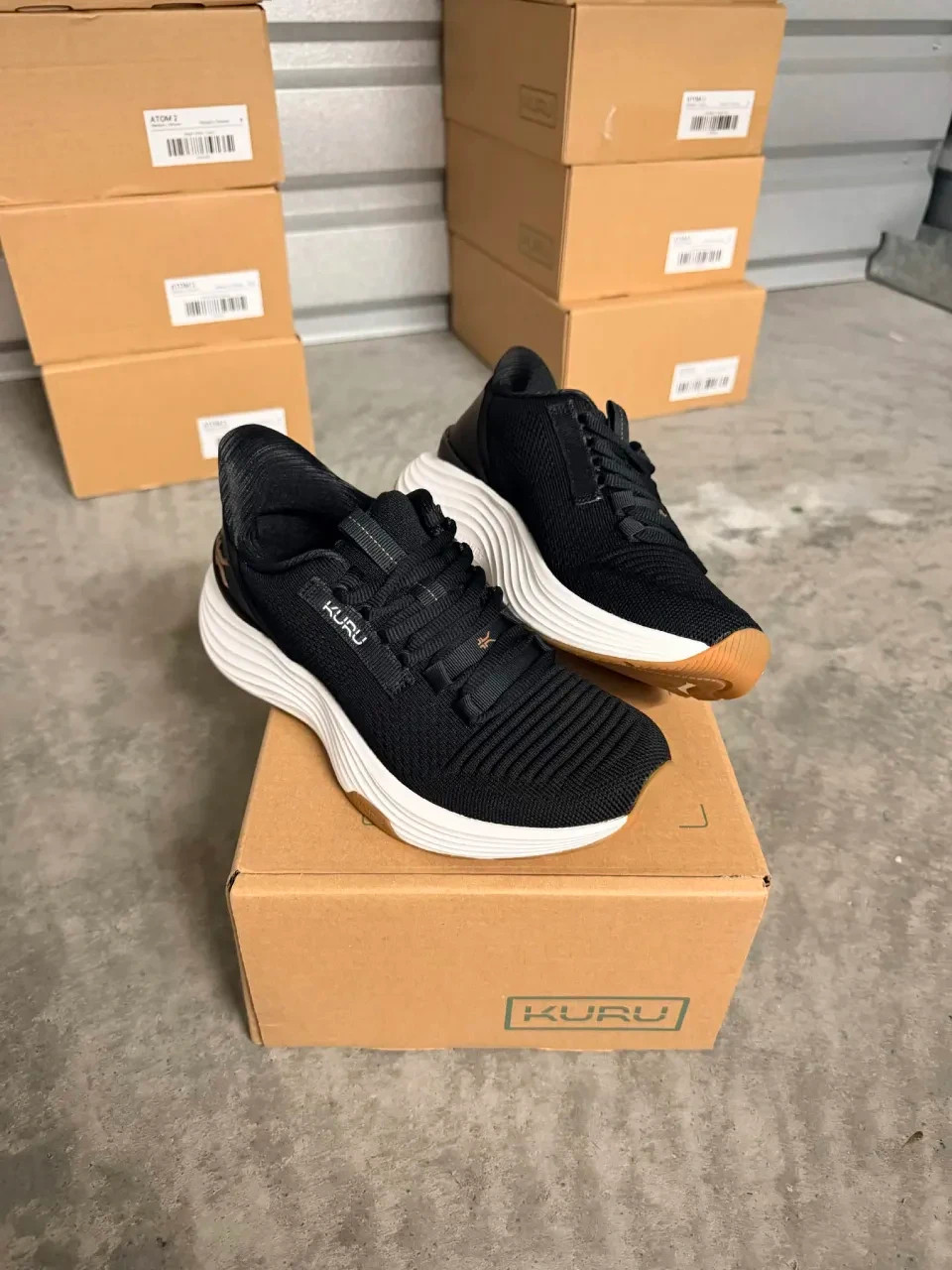 KURU ATOM 2 Womens Everyday Sneaker Jet Black All Sizes Ships Free Medium Width