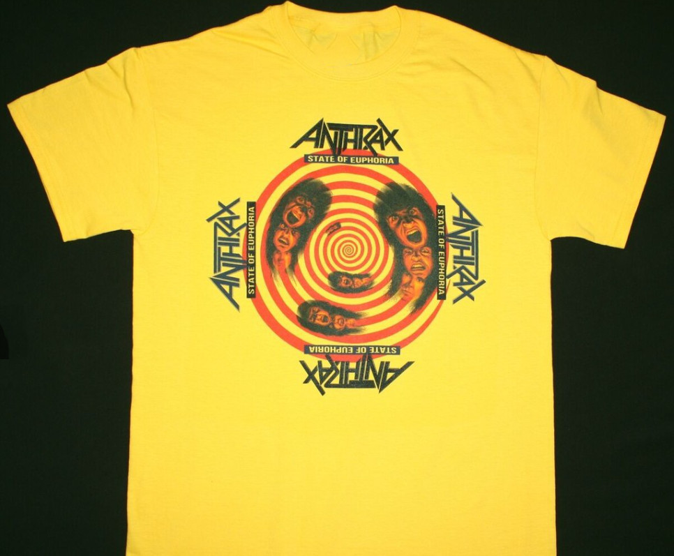 Anthrax State Of Euphoria Yellow Men Unisex All size