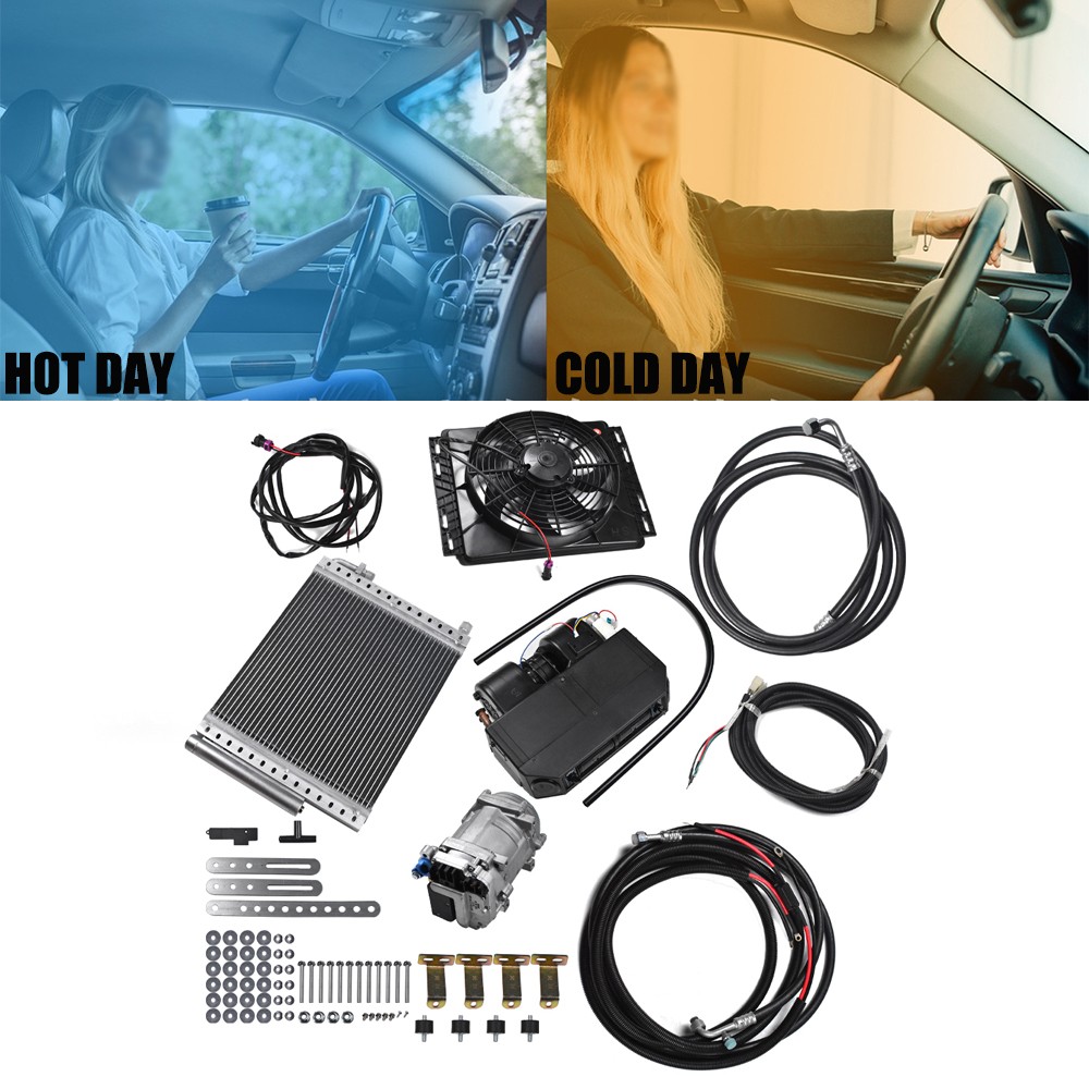 Cool / Heat DC 12V Underdash Electric Air Conditioner Universal Auto Car A/C Kit