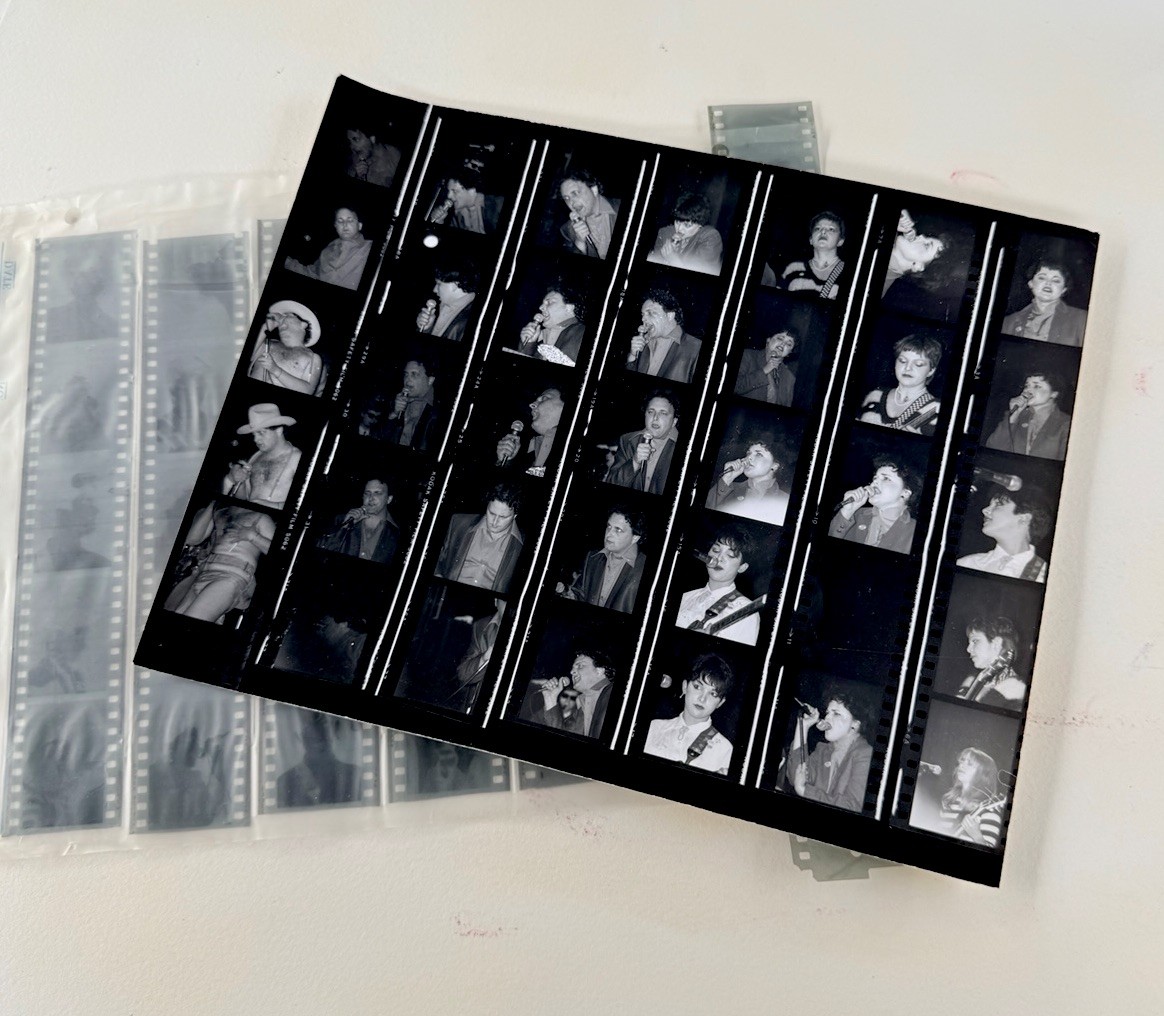 Vintage 1980s Punk Rock Concert 35mm Contact Sheet Negative Female Ban