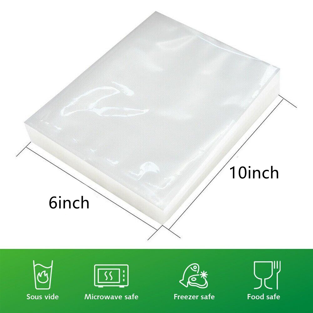 100-1000 Quart Vacuum Sealer Bags 6x10 8x12 Embossed Food Saver Storage Package