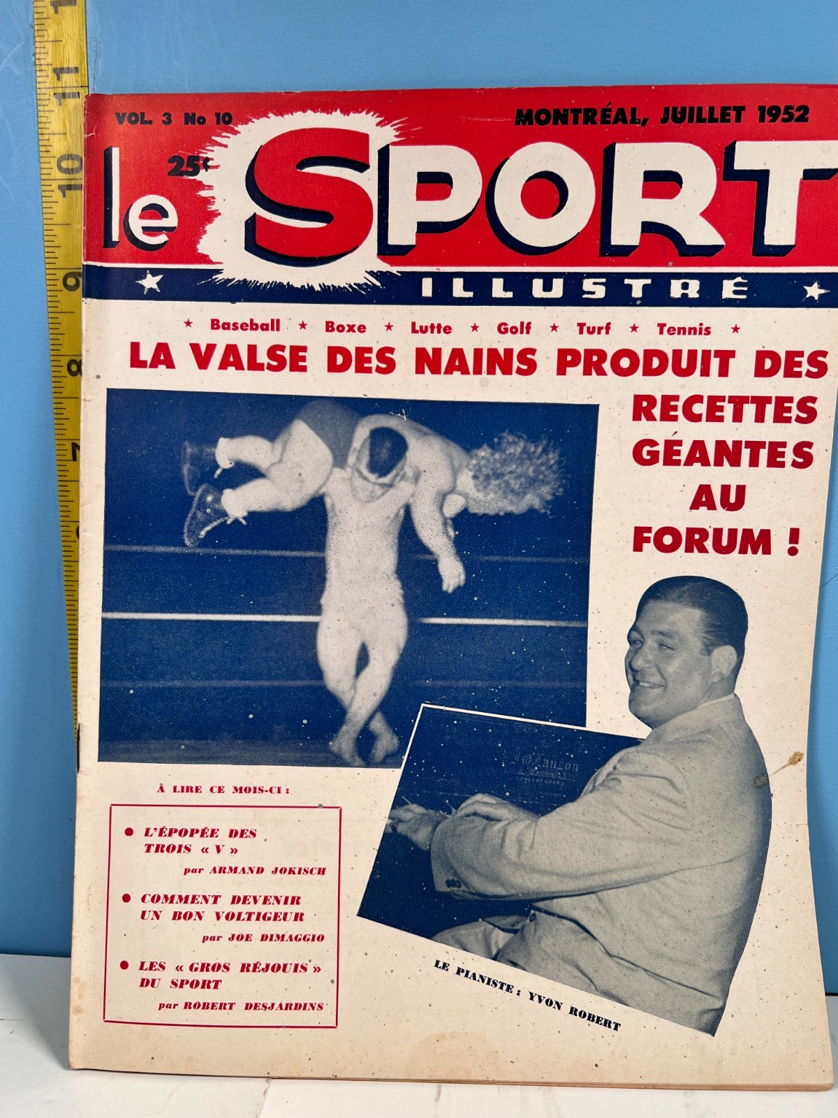 1953 Jul Le Sport Illustre\' Montreal Canadian Magazine Big Jackie Robinson Issue