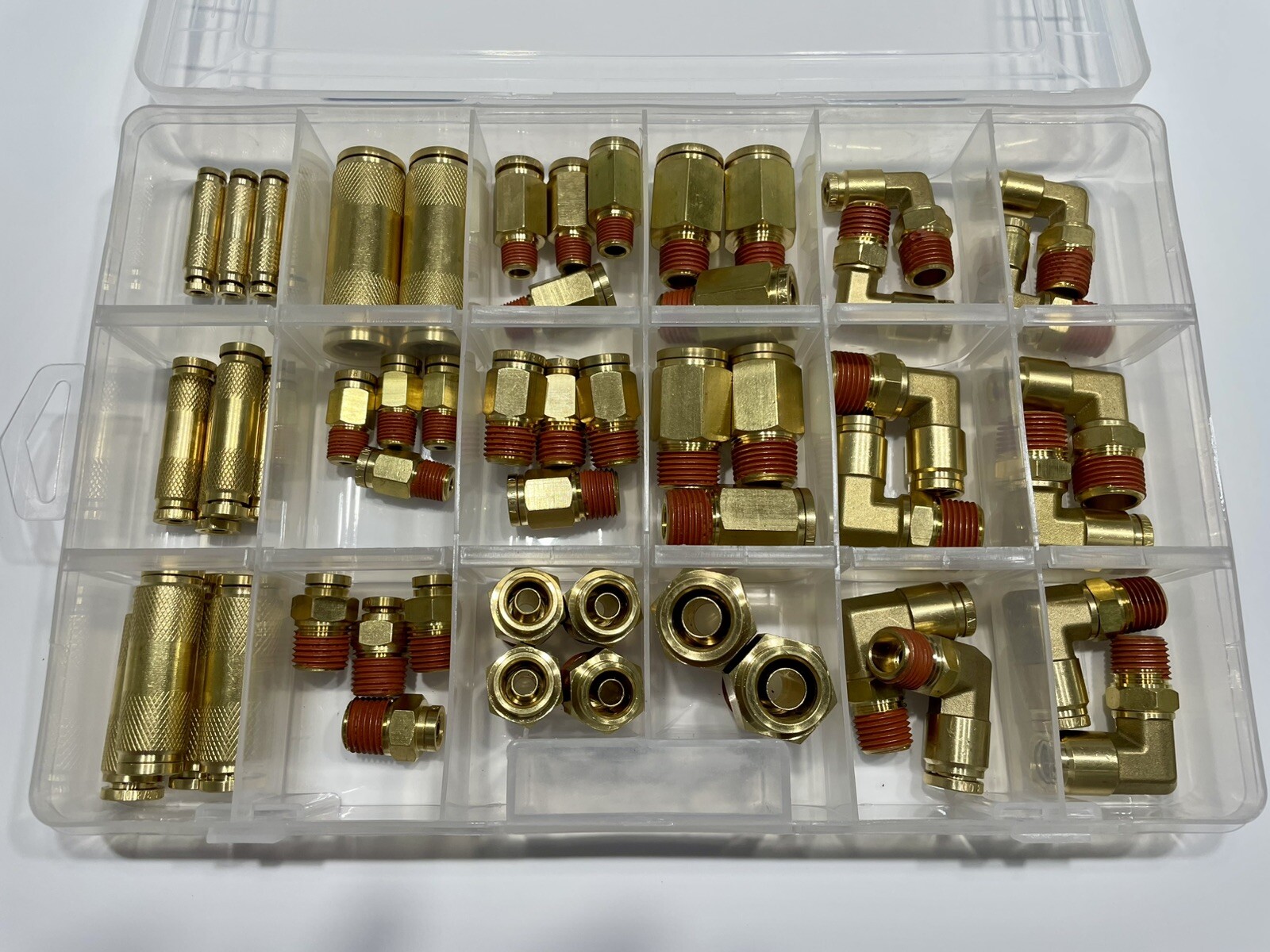 Brass D.O.T Push in Fittings-53pcs *Swivel 90 Elbows-MADE IN USA
