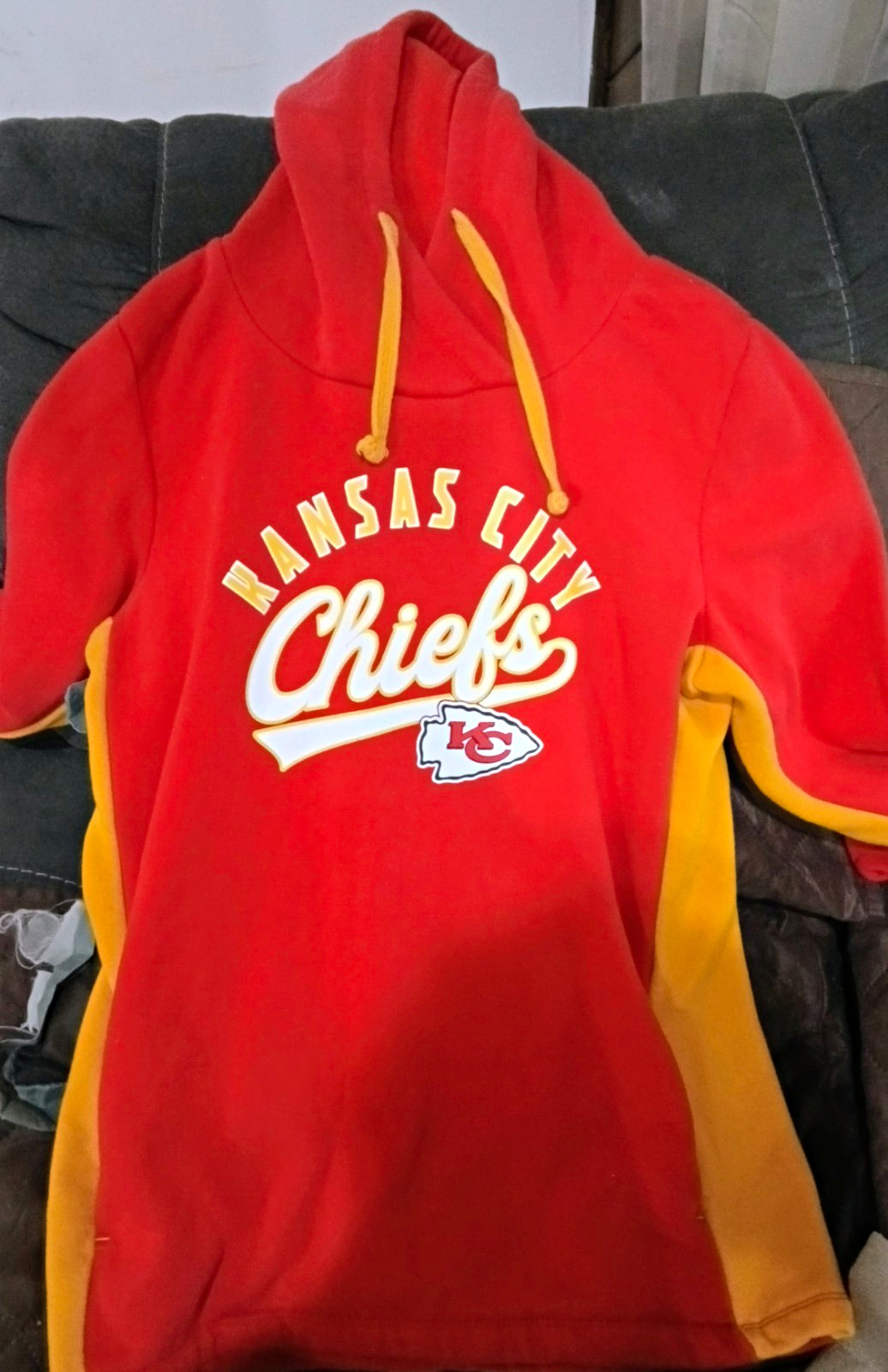 nfl kansas city chiefs red/yellow Woman\'s pullover hoodie sweatshirt