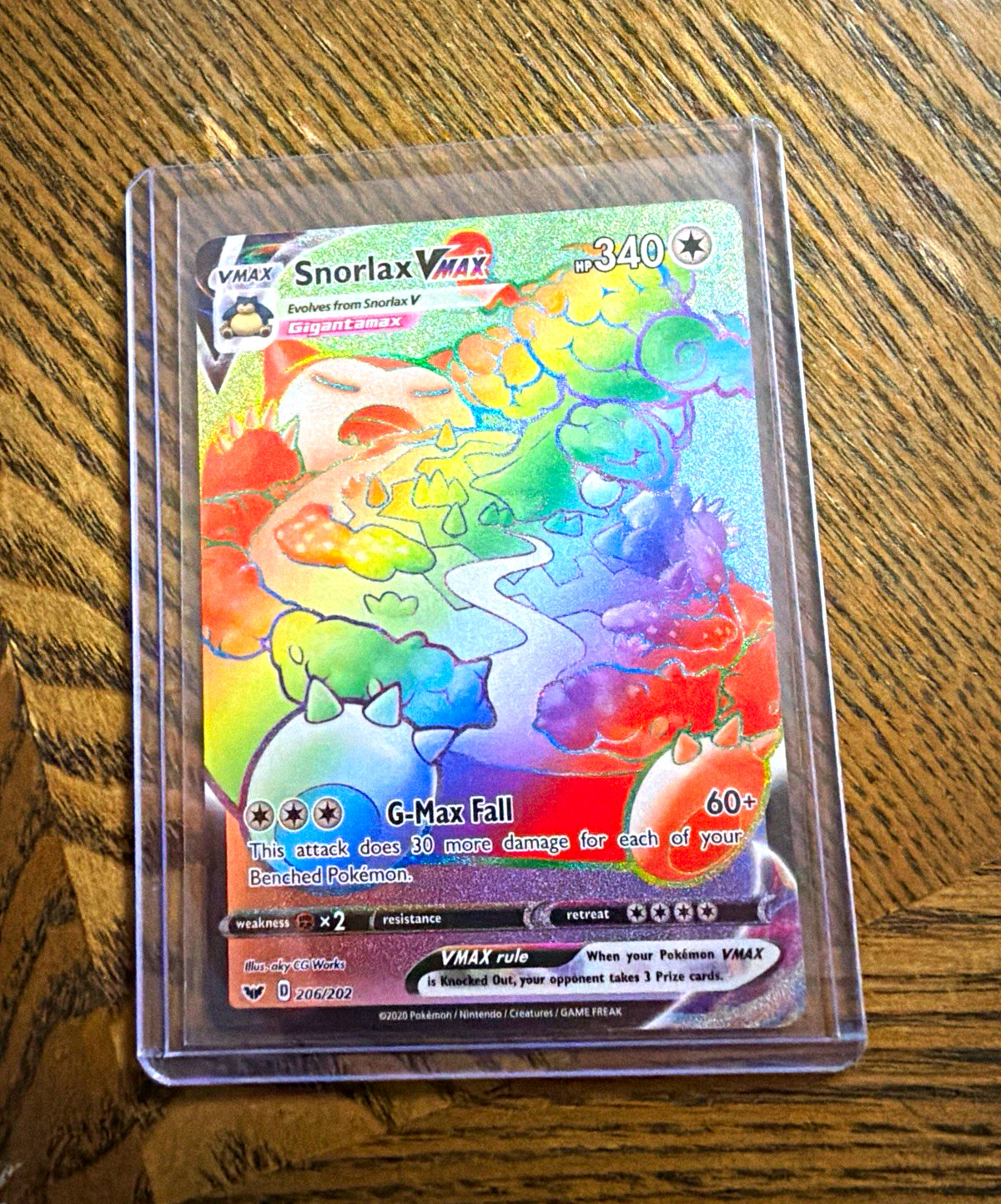 Snorlax VMAX Secret Rare 206/202 (READ DESCRIPTION) Snorlax VMAX Secret Rare 206/202 (READ DESCRIPTION)