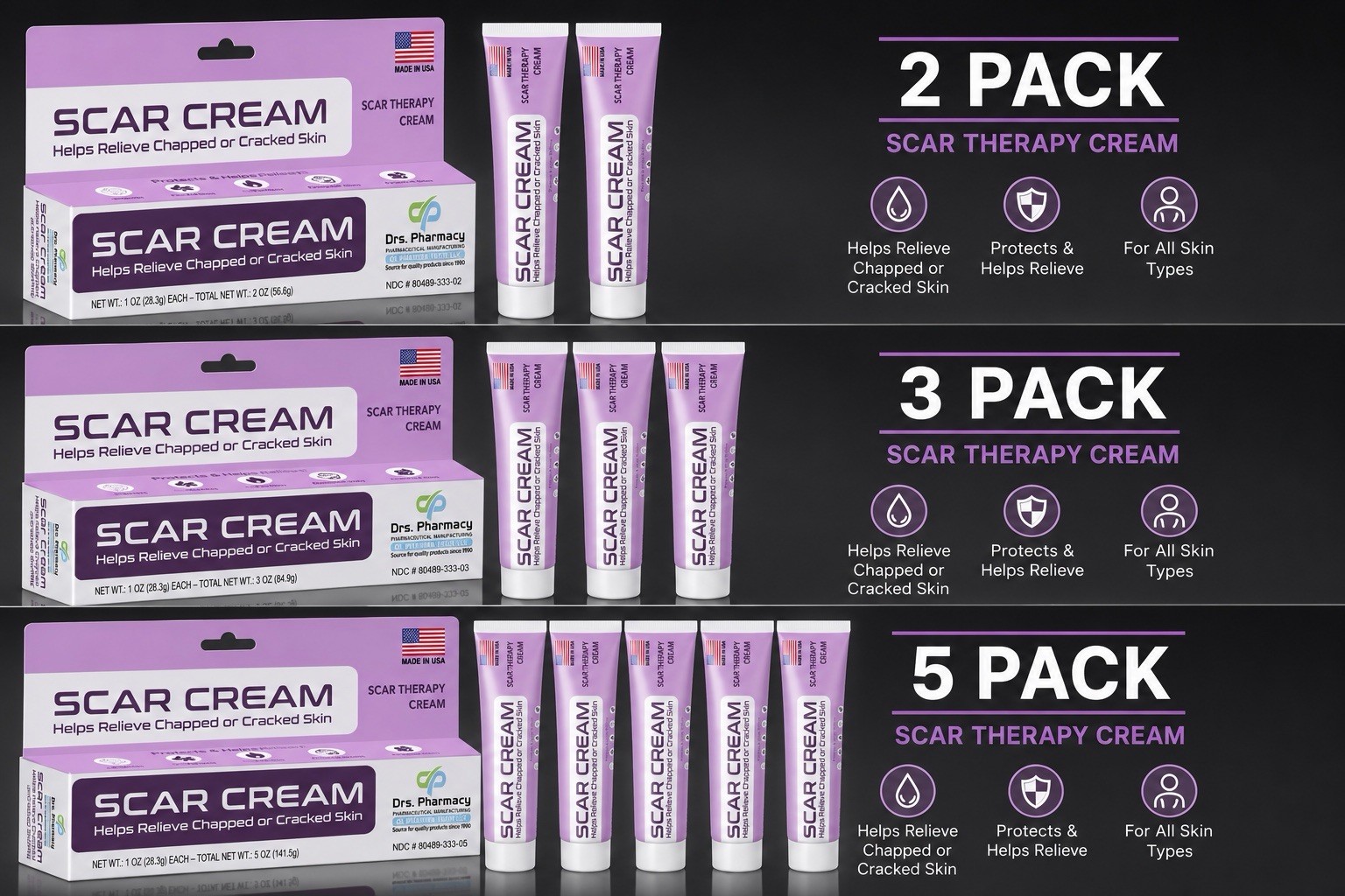 Drs.Pharmacy 5 Pack Scar Cream * TikTok Viral*