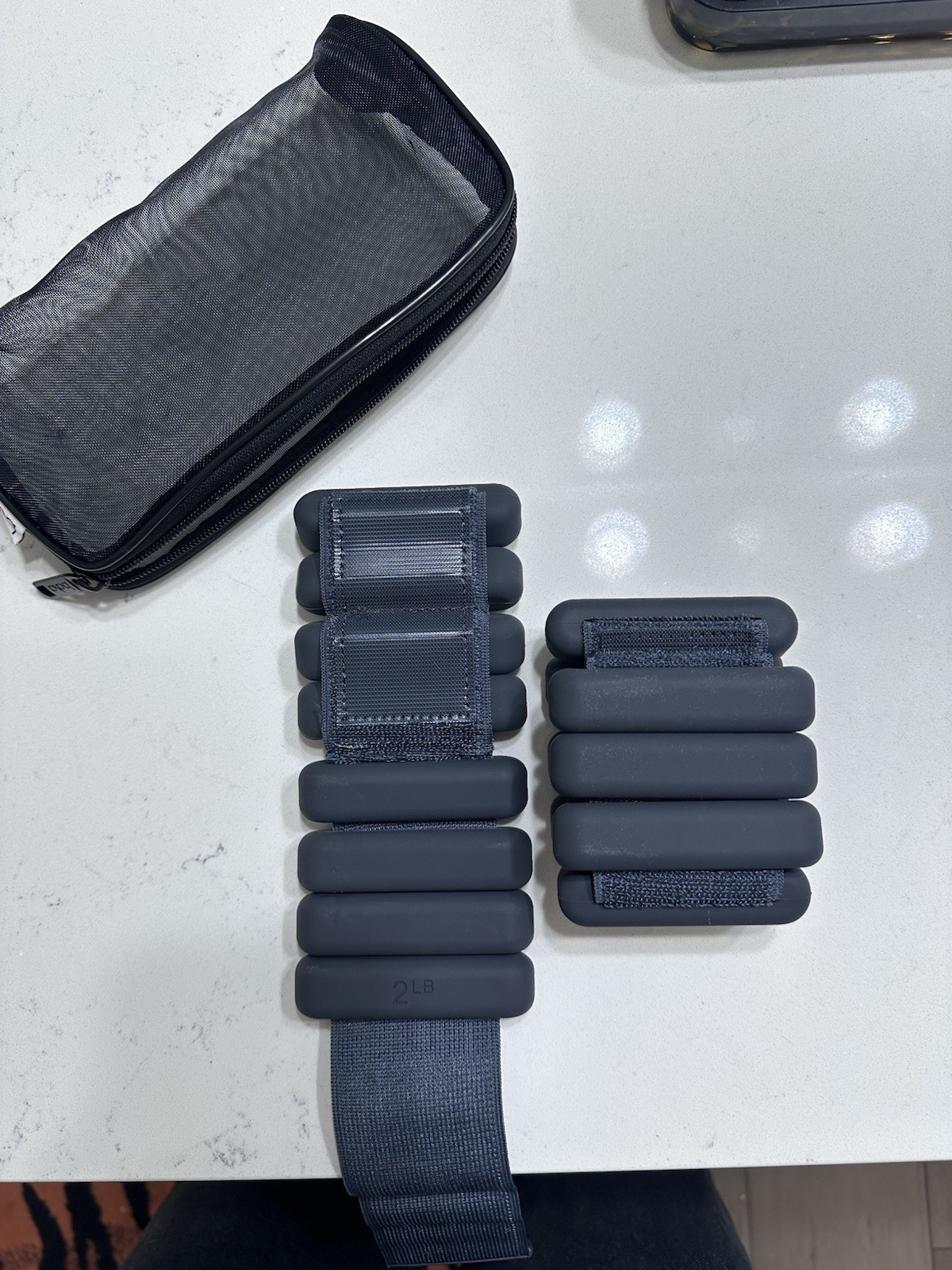 Black BALA Bangles-TWO LBS. EACH Ankle/Wrist Weights in Black Mesh Bag-Set