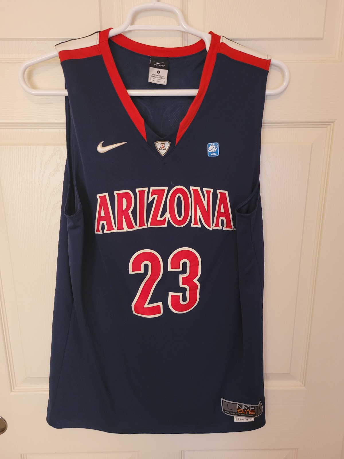 Nike Elite Arizona Wildcats Basketball Jersey #23 Size L  +2 Navy/Red/White