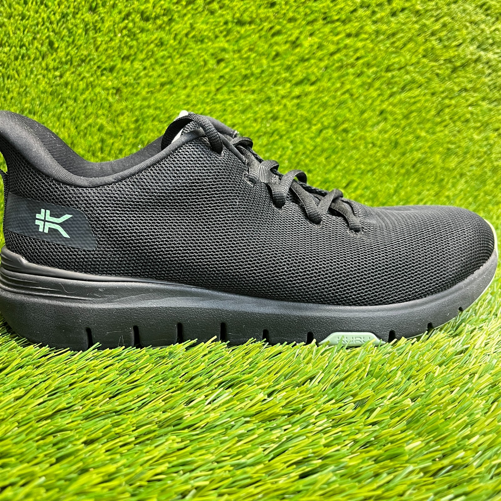 Kuru Flex Via Womens Size 10 Black Green Athletic Running Walking Shoes Sneakers