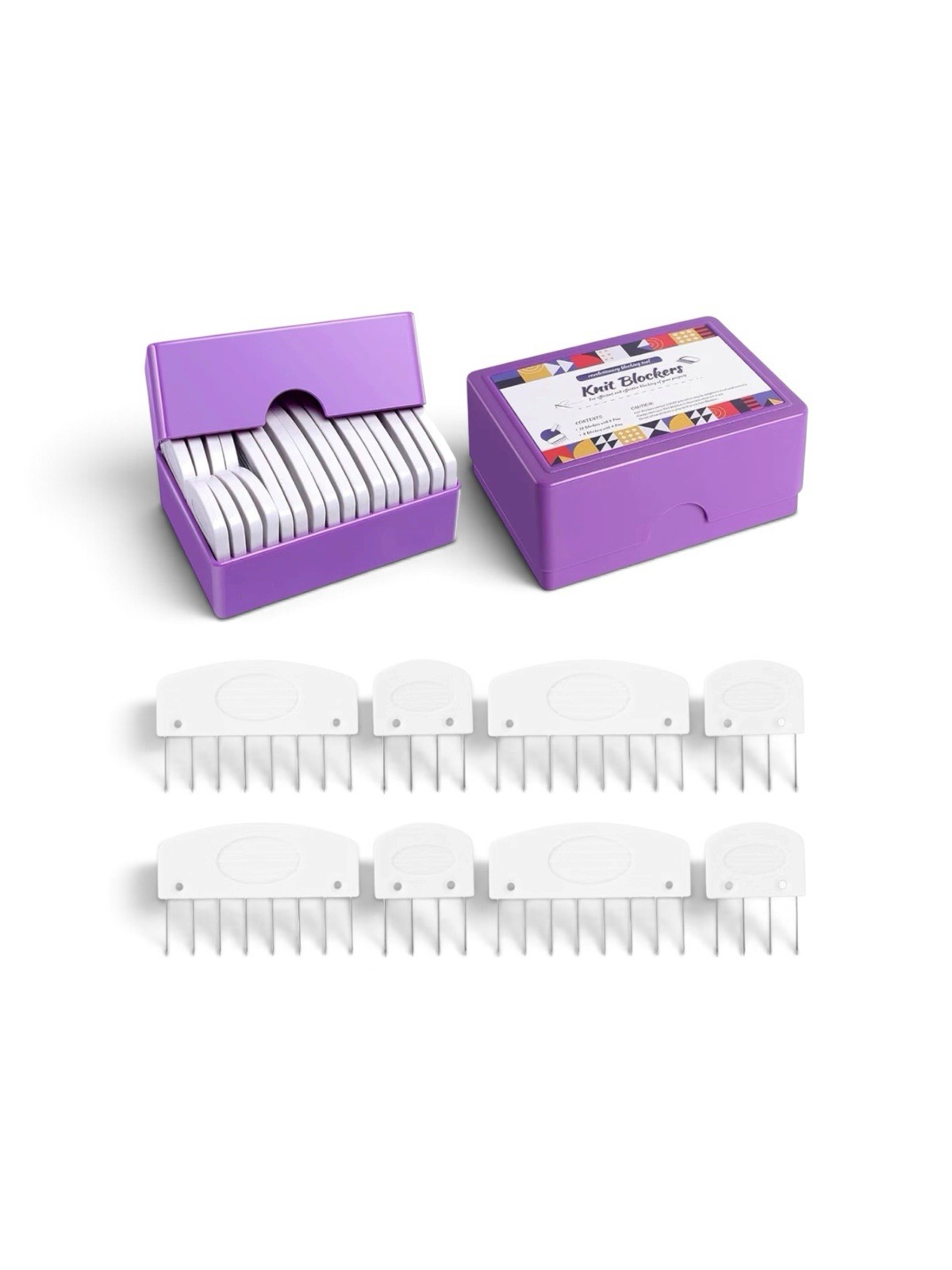 20Pcs Knit Blockers Pins Kit, Knit Blocking Combs for Crochet Knitting Blocki...