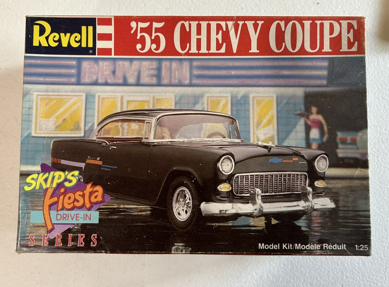 VTG Revell \'55 CHEVY COUPE MODEL KIT #7165 1/25 Skip\'s Fiesta Drive-In Series