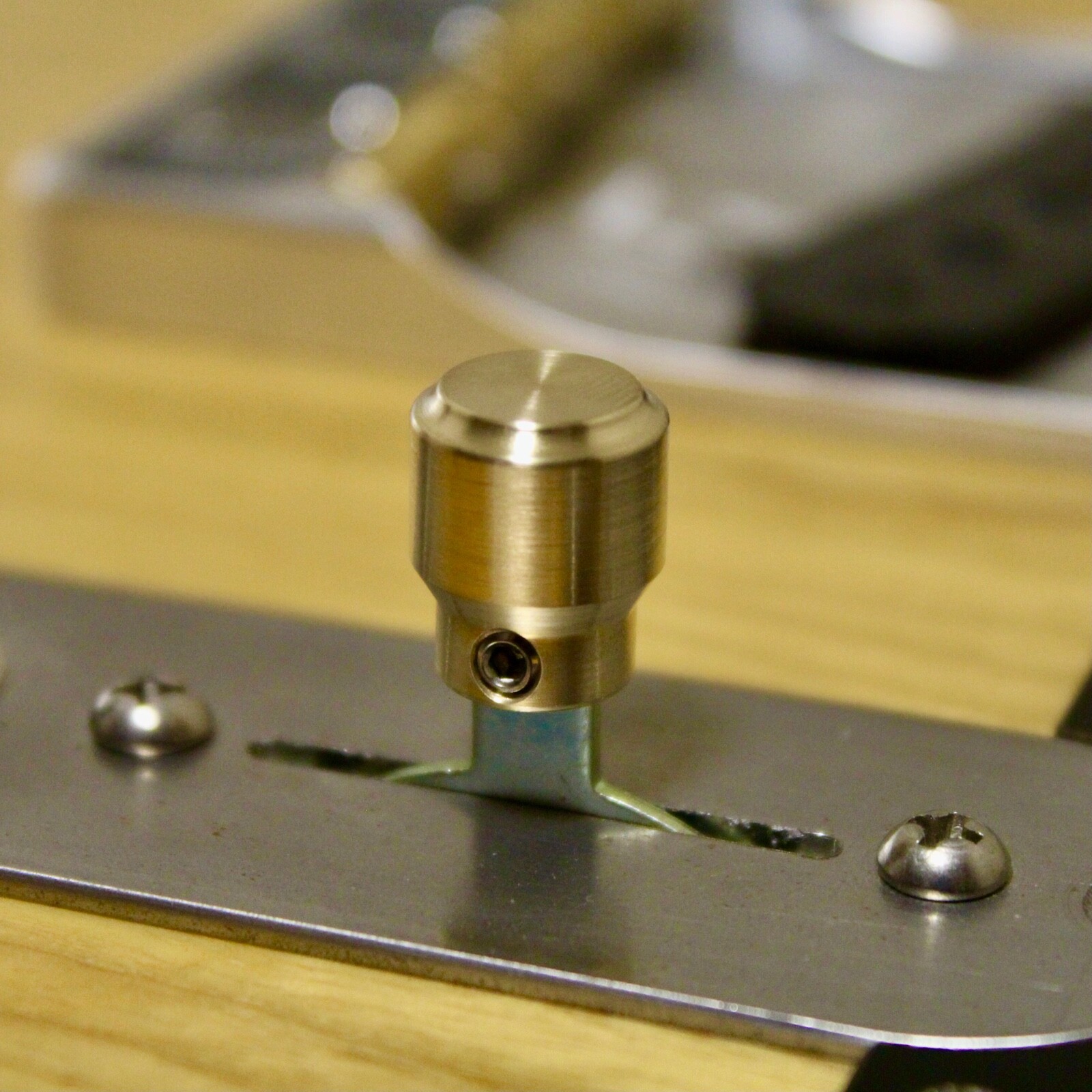 Telecaster style round switch tip, Solid Brass Telecaster style round switch tip, Solid Brass