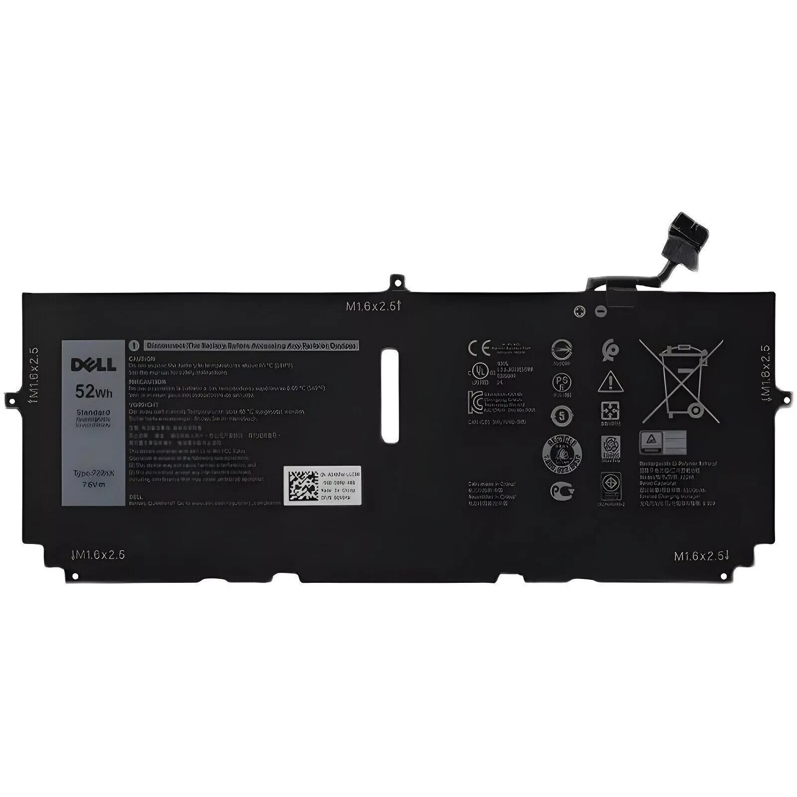 NEW Genuine 52WH 722KK Battery For Dell XPS 13 9300 9310 P117G P117G001 P117G002