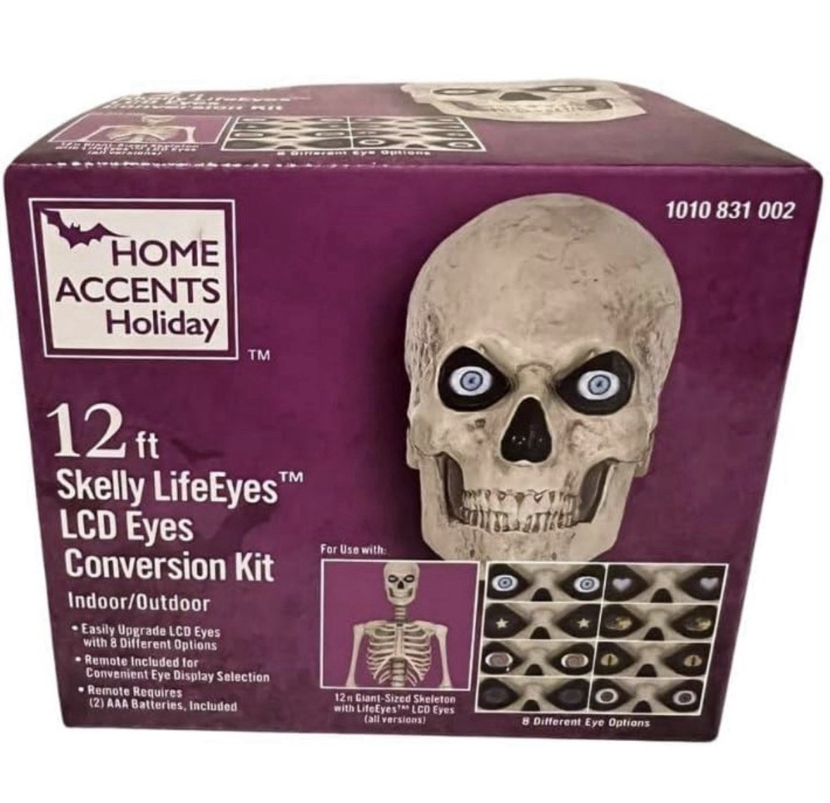 HOME ACCENTS-Halloween 12 ft Skelly LifeEyes LCD Eyes New (Without Screwdriver) HOME ACCENTS-Halloween 12 ft Skelly LifeEyes LCD Eyes New (Without Screwdriver)
