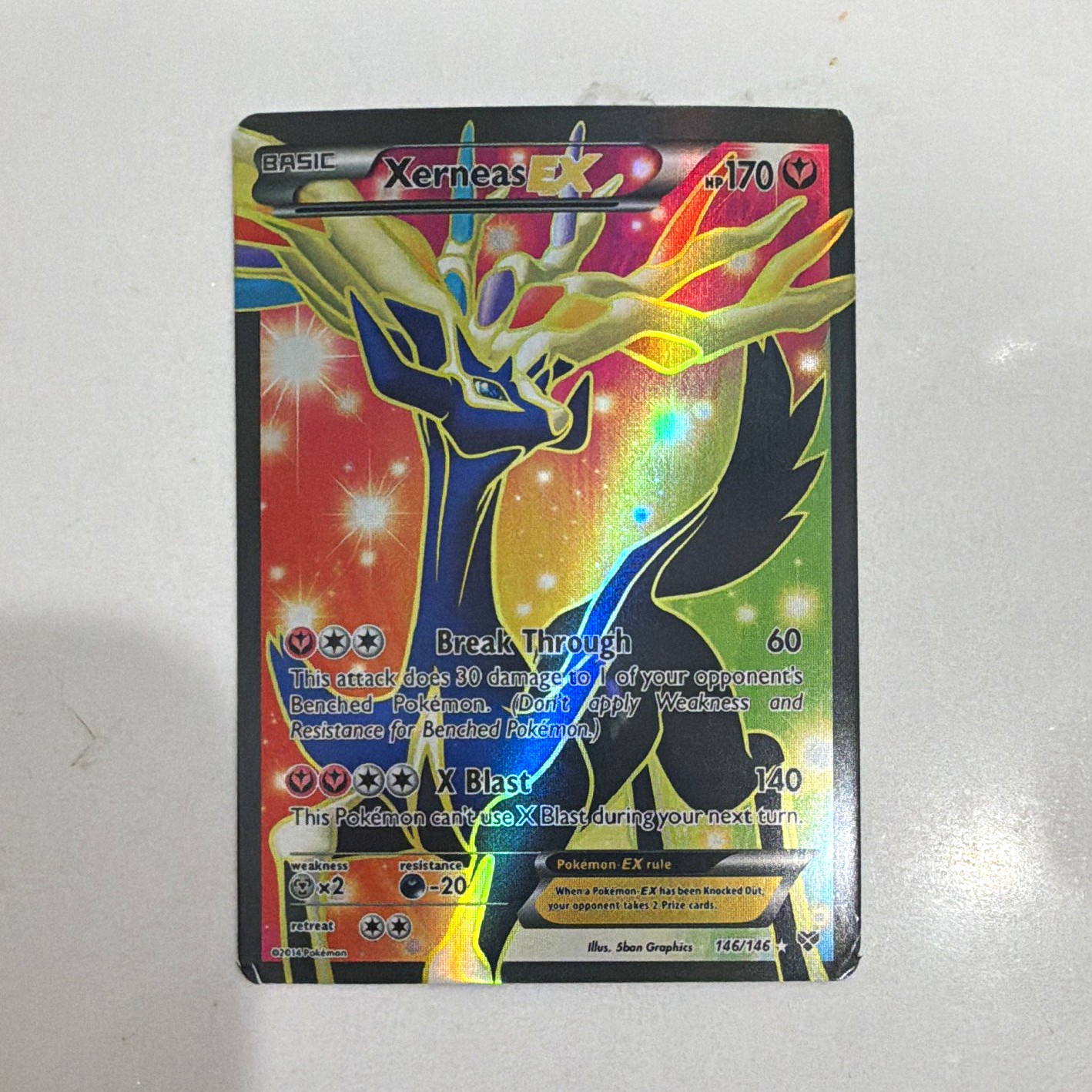 Pokemon TCG Xerneas EX 146/146 XY Ultra Rare Full Art Holo 170 HP ENG