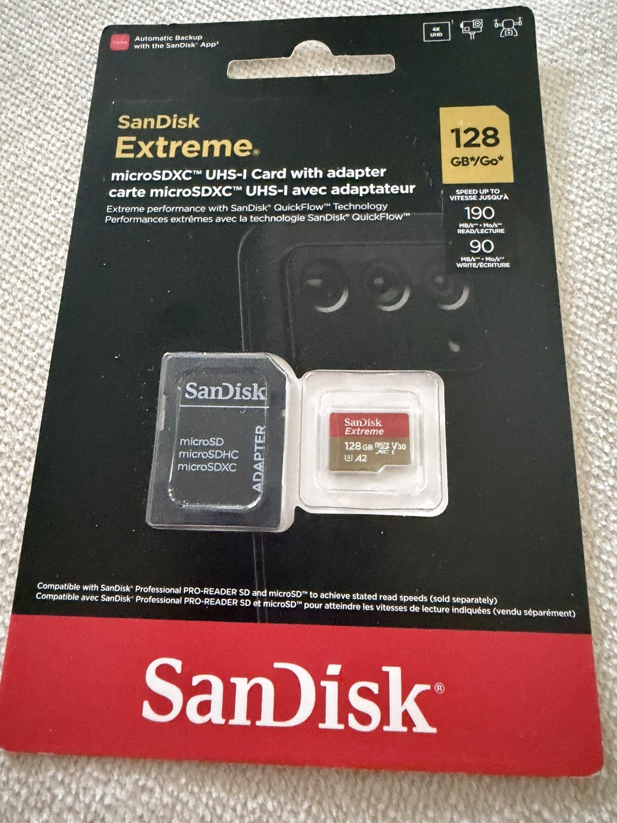 Sandisk 128GB Extreme Pro UHS-I Micro SD w/ Adapter Sandisk 128GB Extreme Pro UHS-I Micro SD w/ Adapter