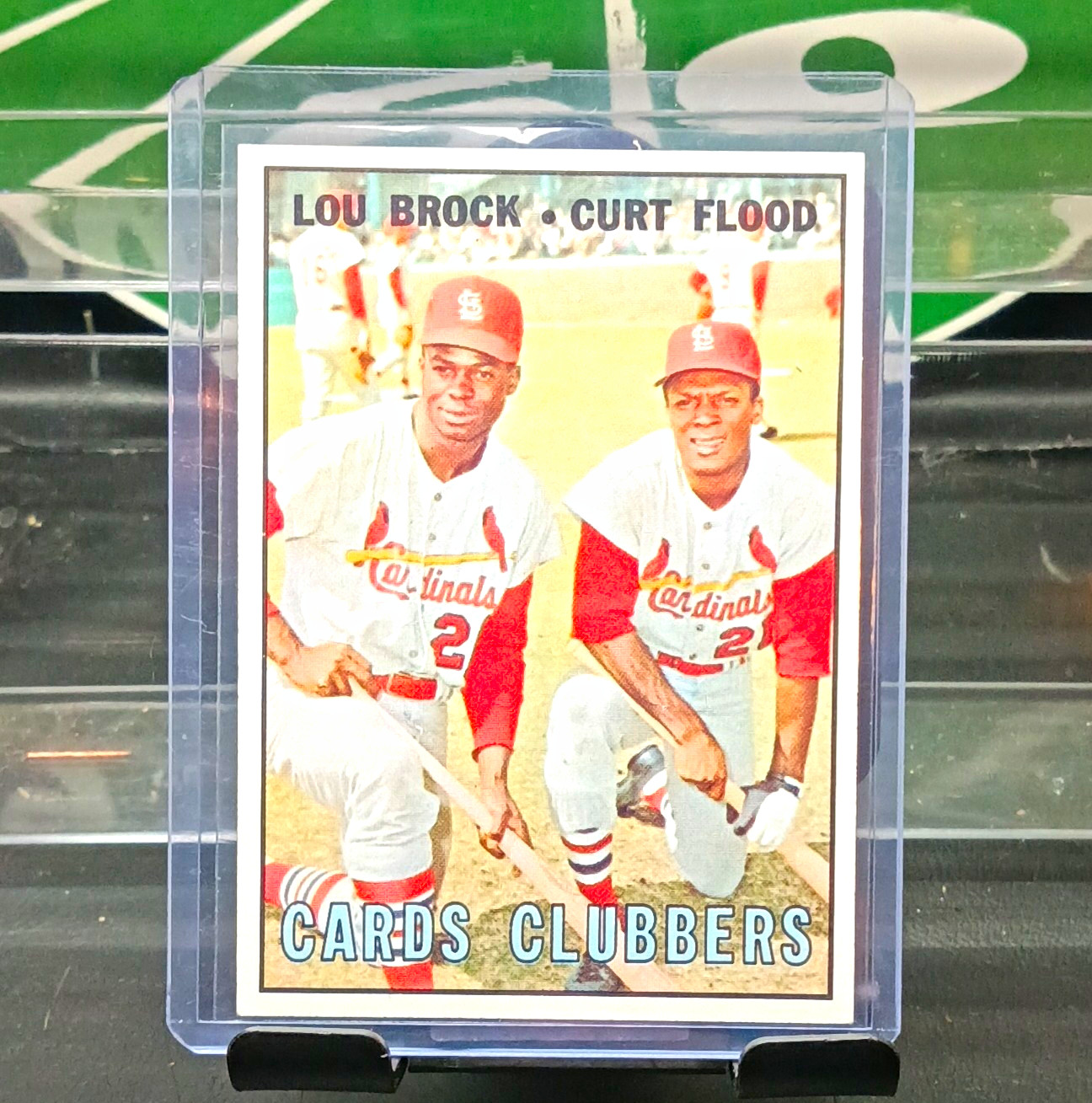 Topps 1967 Cards\' Clubbers Insert #63 Curt Flood Lou Brock St. Louis Cardinals