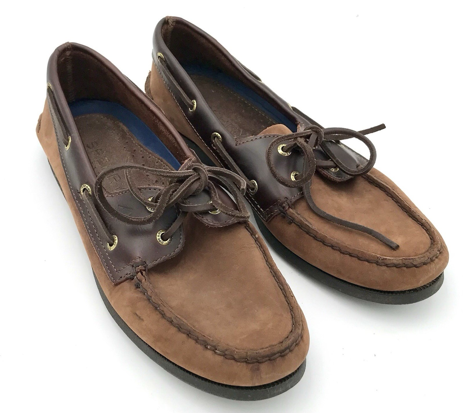Sperry Men\'s Top Sider Original 2 Eye Leather Boat Shoe Sahara 0195412 US 10.5M
