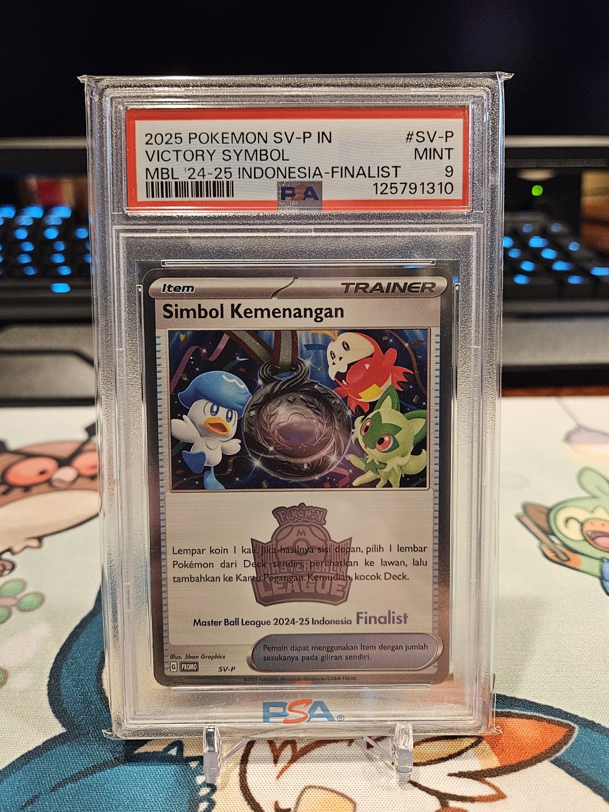 Pokemon 2025 Indonesian Finalist Victory Symbol Masterball Tourney PSA 9 Mint Pokemon 2025 Indonesian Finalist Victory Symbol Masterball Tourney PSA 9 Mint