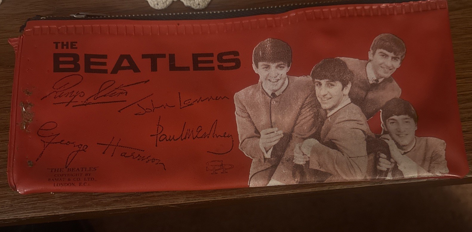 Beatles Vintage Red Pencil Case Beatles Vintage Red Pencil Case