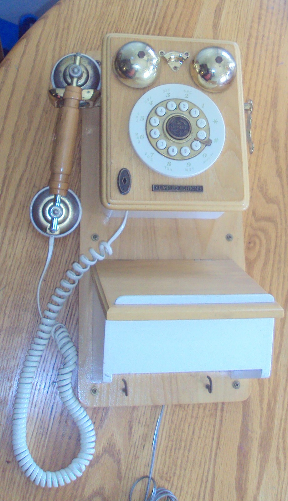 Thomas Crosley Museum Series Wood Wall Phone Telephone - Tested Working Unit