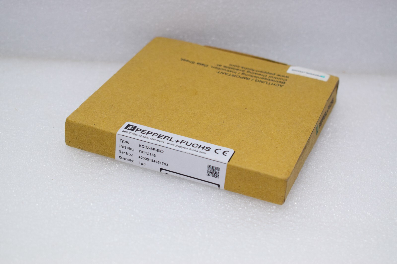 PEPPERL+FUCHS KCD2-SR-Ex2 SWITCH AMPLIFER P/N: 70112153