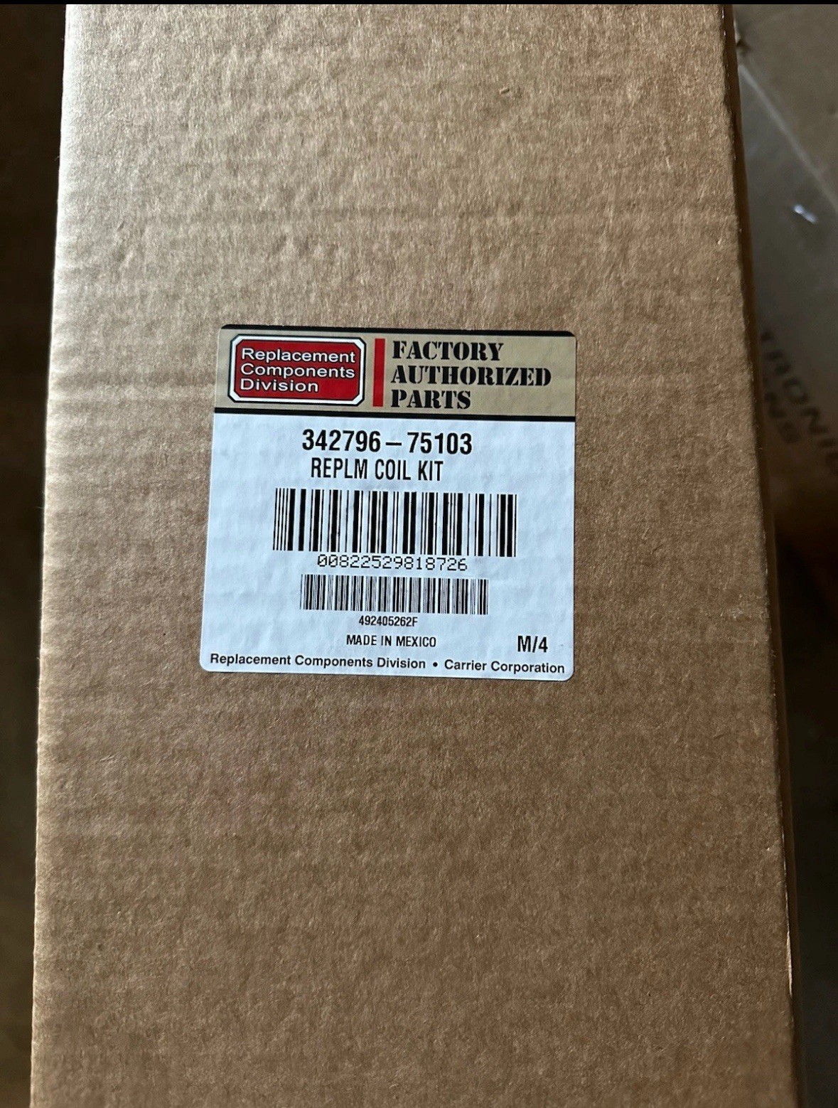 Carrier Hvac 342796-75103- Genuine OEM Replacement Part *NEW IN BOX* Carrier Hvac 342796-75103- Genuine OEM Replacement Part *NEW IN BOX*