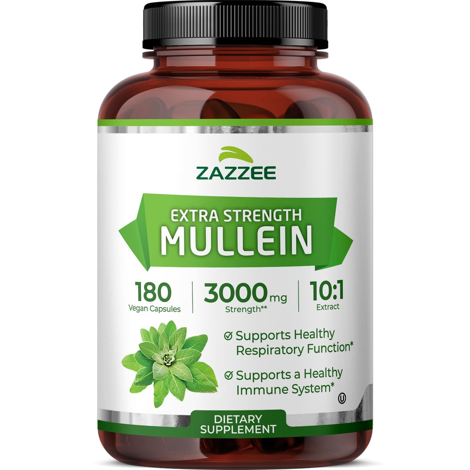 Extra Strength Mullein Leaf 101 Extract, 180 Vegan Capsules Extra Strength Mullein Leaf 101 Extract, 180 Vegan Capsules
