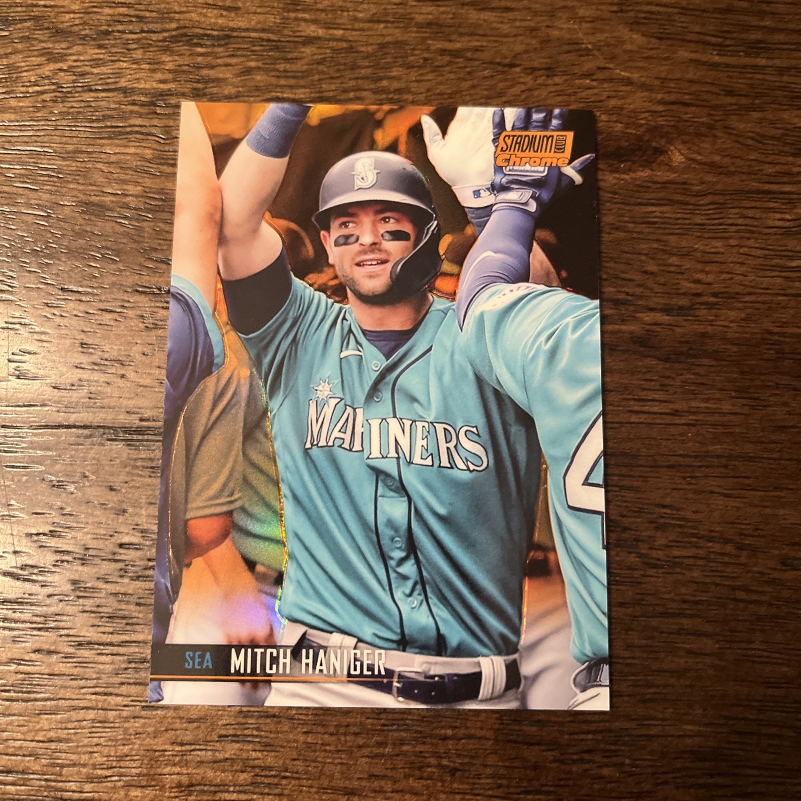 2021 Topps Stadium Club Chrome - Mitch Haniger #376 Orange Refractor /25 MLB