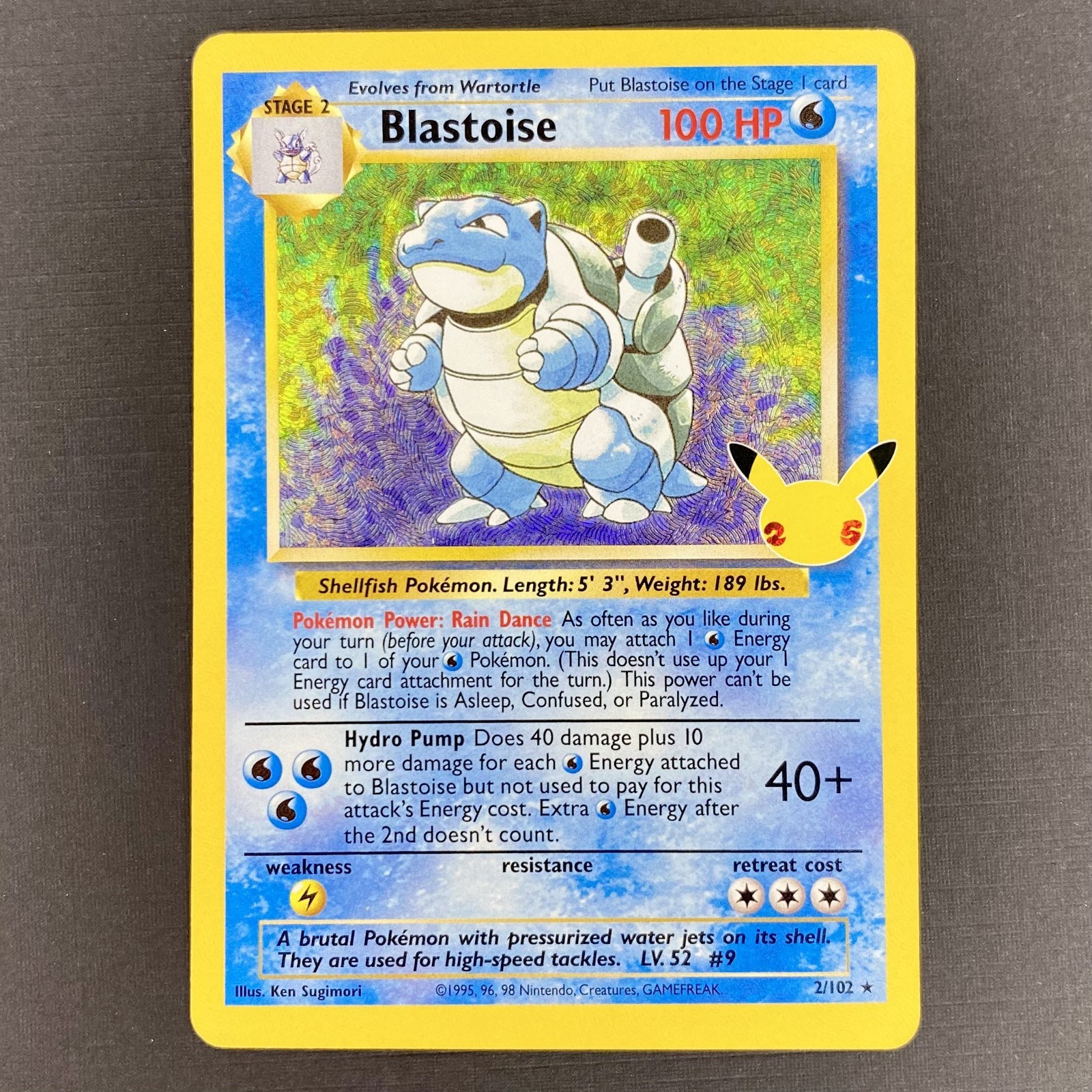 Blastoise Celebrations: Classic Collection #2/102 Classic Collection Holo