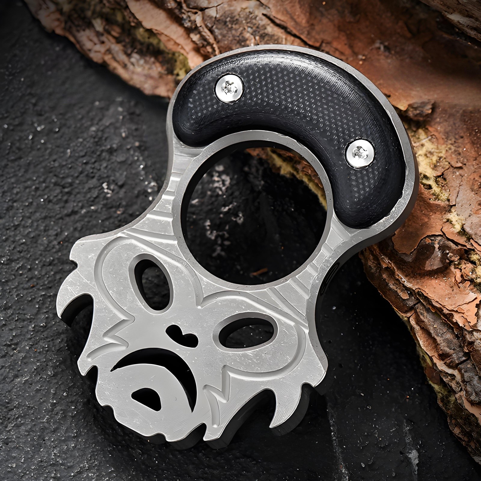 Titanium Alloy EDC Multi-Tool Single Finger Knuckle Bottle Opener Keychain