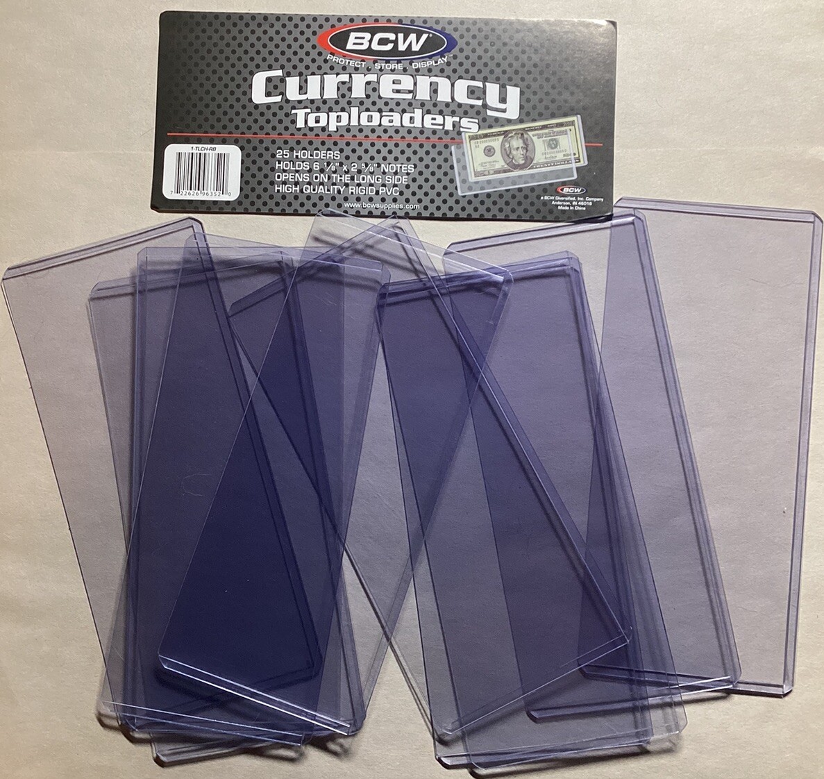 10 BCW Rigid Currency Banknote Holder Regular Dollar Bill Topload With Tracking 10 BCW Rigid Currency Banknote Holder Regular Dollar Bill Topload With Tracking