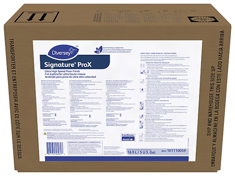 Diversey Signature UHS Floor Finish 5 Gallon 20% Solids High Gloss MPN 5104950