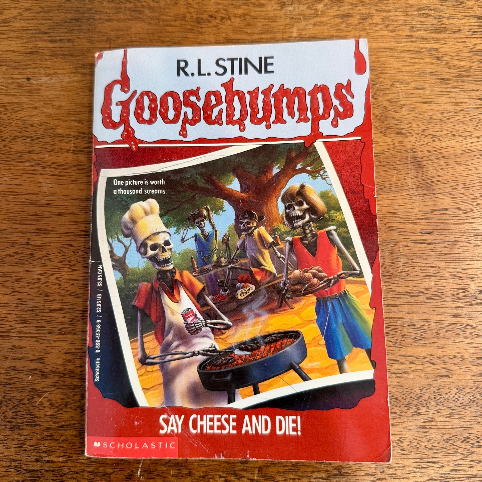 Vtg Goosebumps RL Stine Say Cheese & Die Unnumbered True First Print PB Book