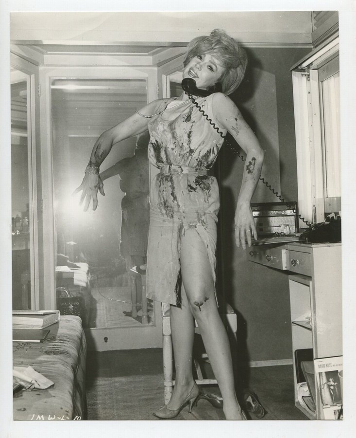 Edie Adams 1960 Candid On Set Original Photo Horror It\'s A Mad World Slasher