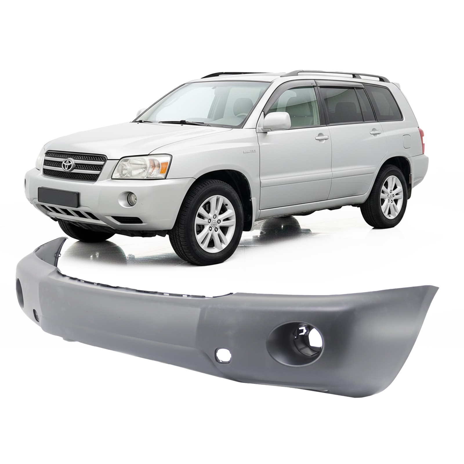 2004-2007 Toyota Highlander Primed Front Bumper Cover TO1000278 5211948917