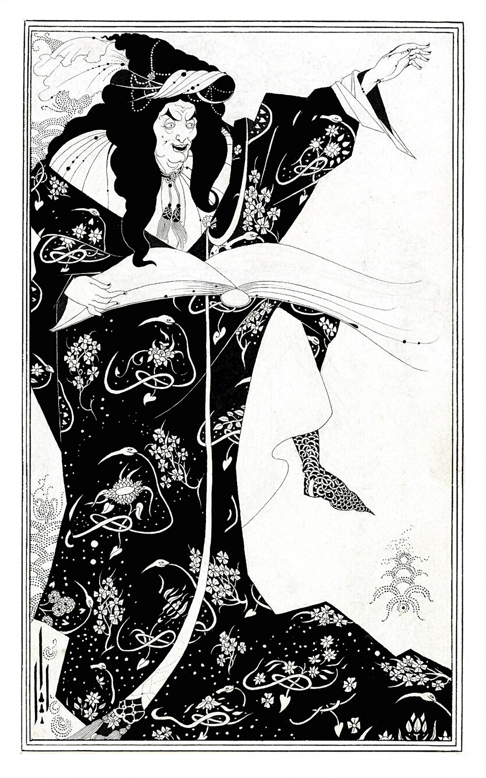 Vintage c1910s Wickered Spring Art Nouveau Poster Beardsley 24x36 Vintage c1910s Wickered Spring Art Nouveau Poster Beardsley 24x36