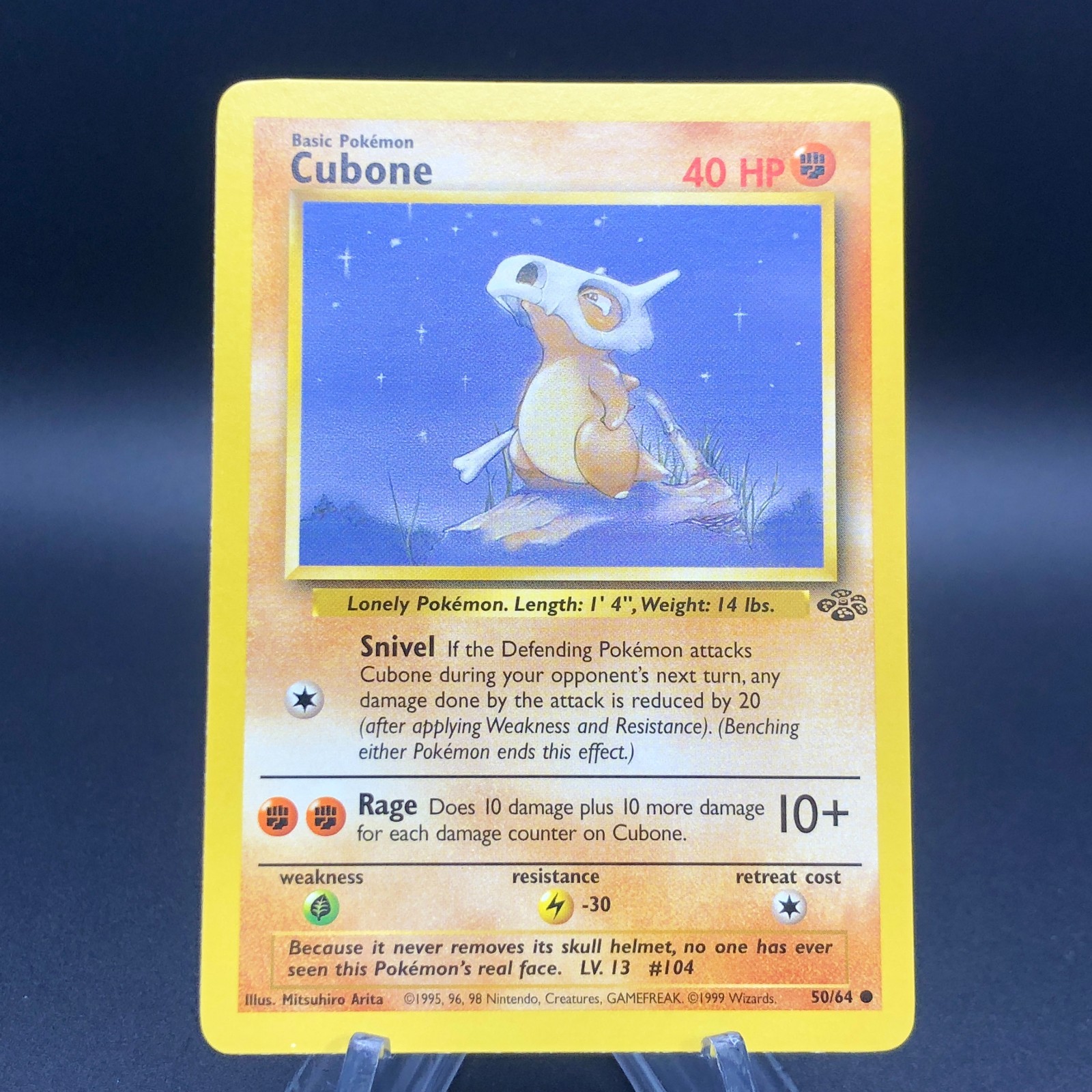 Pokemon Cubone 50/64 - Jungle Set Common - NM - Vintage 1999 WotC