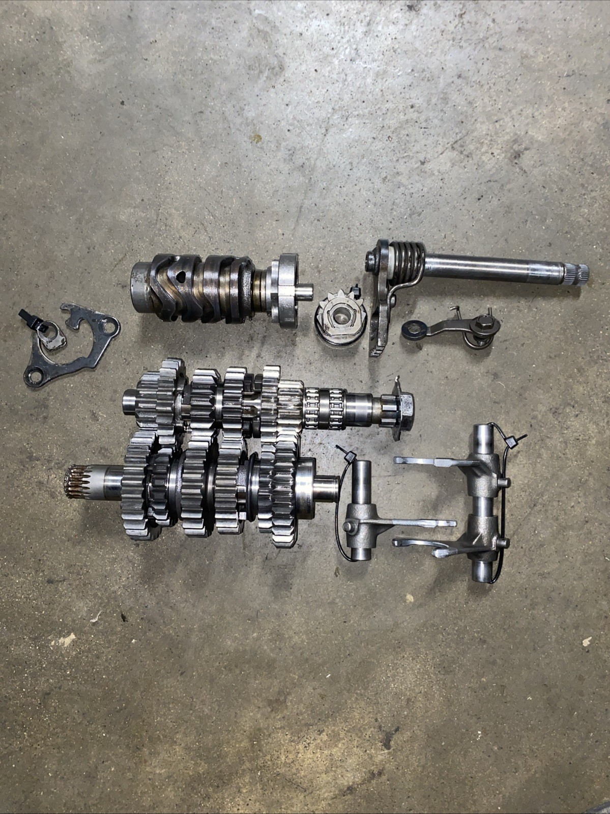 89-95 1990 RM125 RM 125 OEM Transmission Main Counter Shaft Gears Gearbox Shift 89-95 1990 RM125 RM 125 OEM Transmission Main Counter Shaft Gears Gearbox Shift