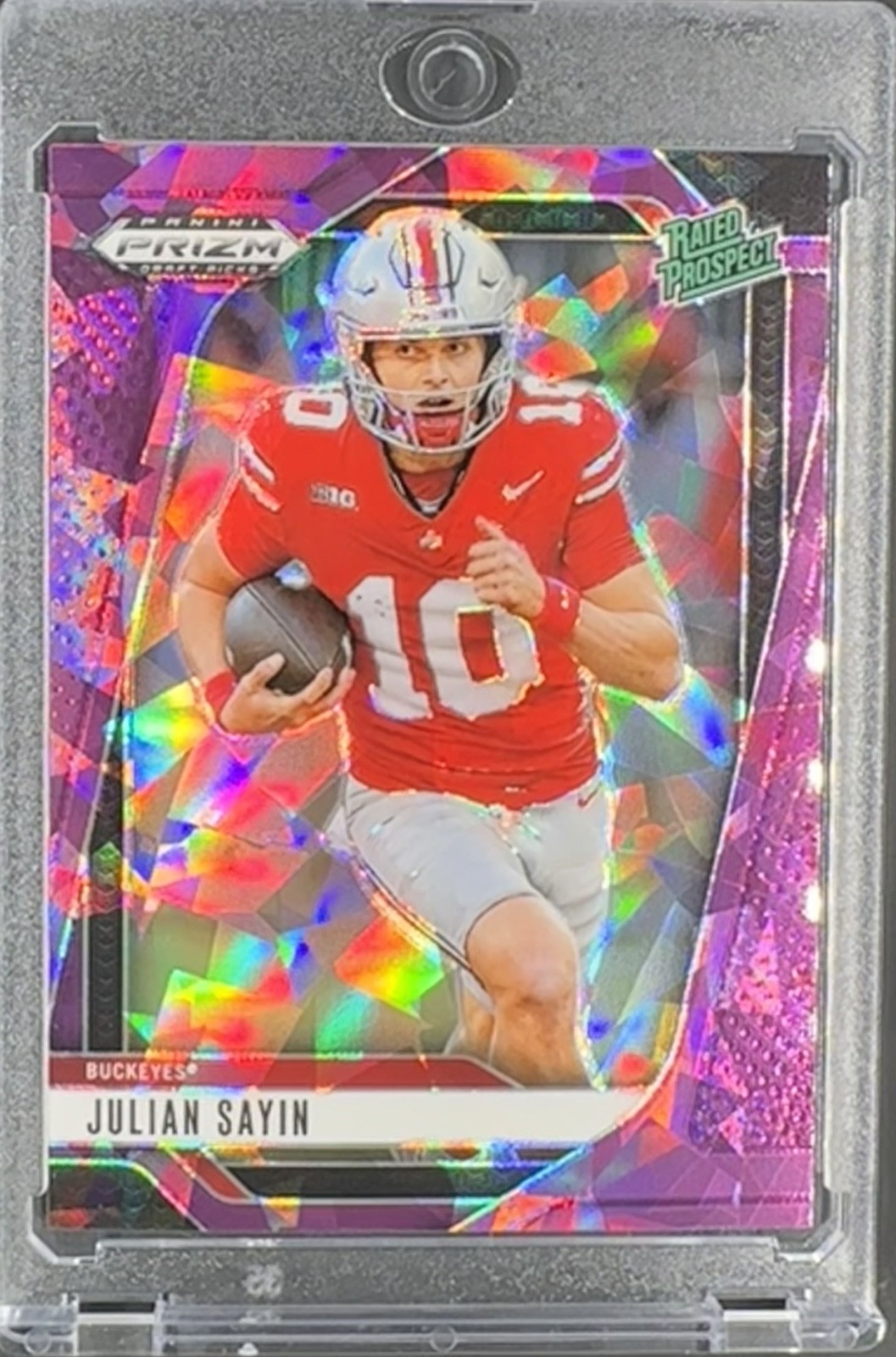 /199 Julian Sayin #161 Purple Ice Prizm 2025 Panini Prizm Draft Picks - (RC) /199 Julian Sayin #161 Purple Ice Prizm 2025 Panini Prizm Draft Picks - (RC)