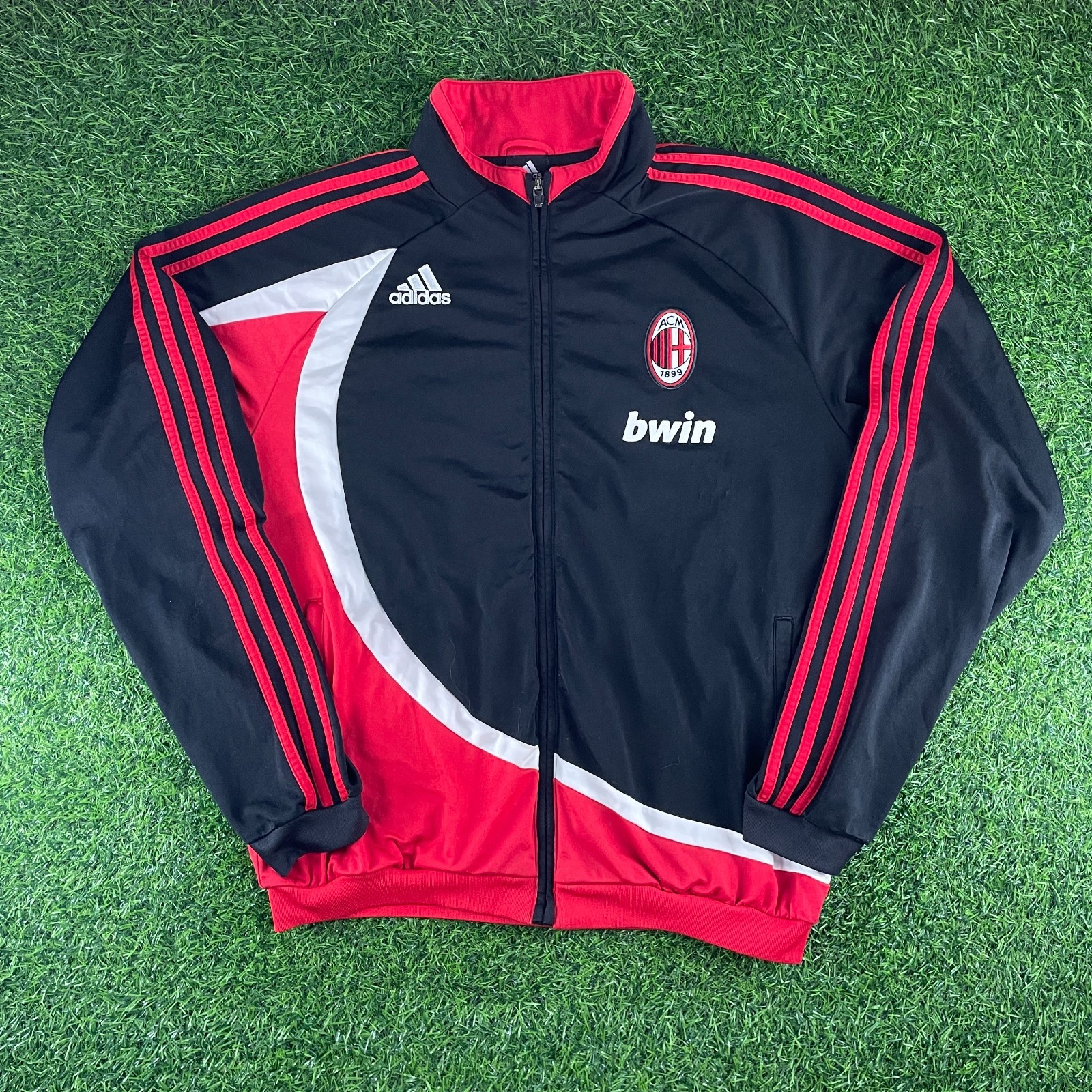 AC Milan 2007 - 2008 Official Anthem Prematch Tracksuit Jacket – US M - Serie A