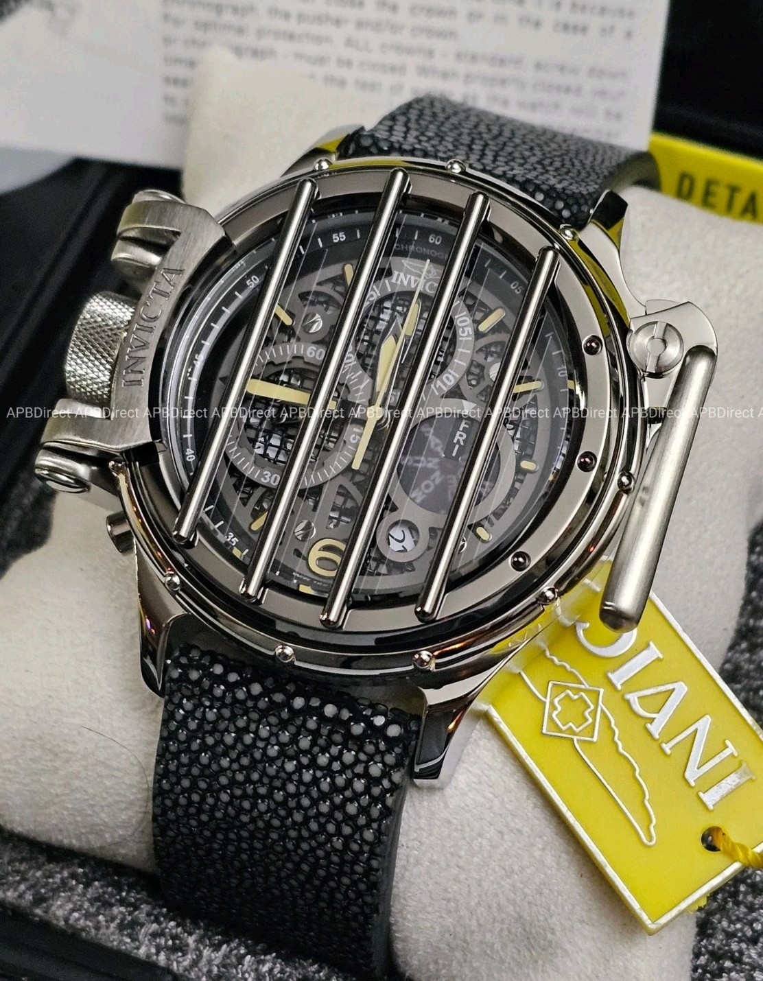 Invicta - Vintage Crossbar - Swiss 8040.N Chronograph CAGE Opens LUME mens watch
