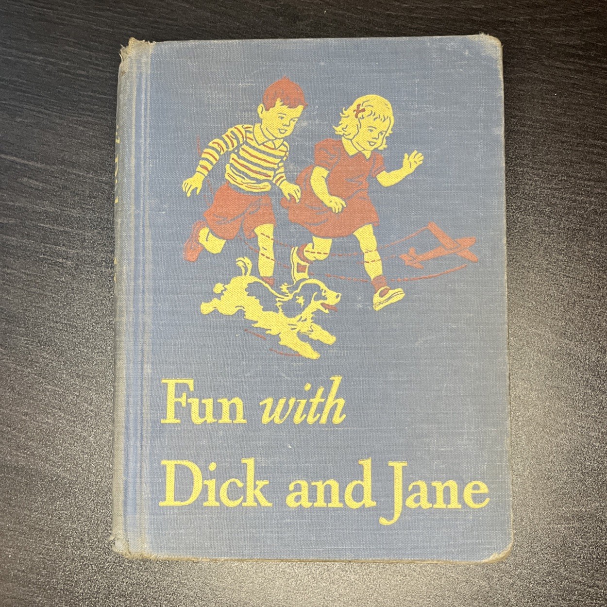 Vintage 1940s FUN WITH DICK AND JANE Hardcover Illustrated Basic Reader (1946)