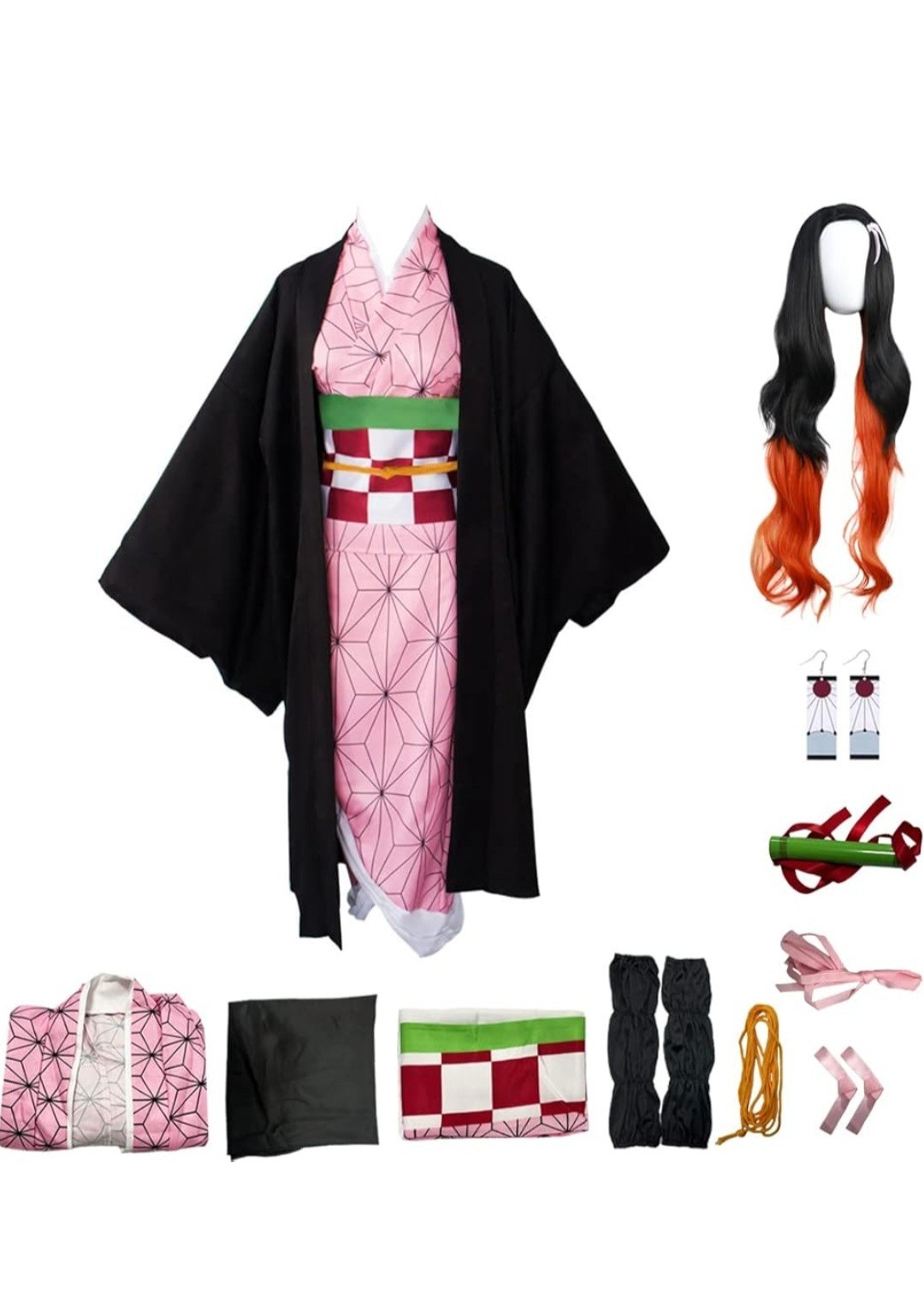 Anime Kamado Nezuko Demon Slayer Kimetsu No Yaiba Fancy Party Cosplay Costumes