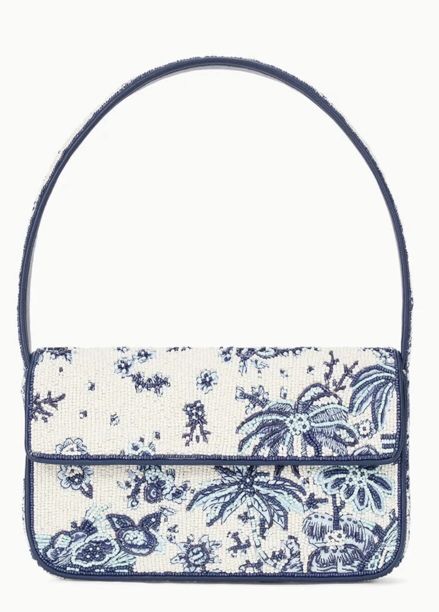 Staud TOMMY BEADED Shoulder BAG TOILE DE PUP MSRP$355 Limited Edition Staud TOMMY BEADED Shoulder BAG TOILE DE PUP MSRP$355 Limited Edition