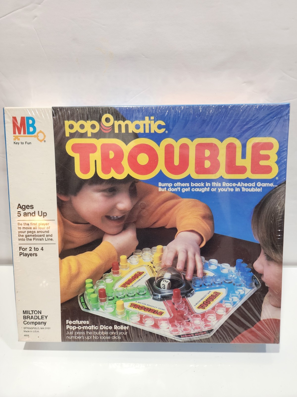 Vintage 1986 Pop O Matic Trouble Board Game - New Sealed In Box