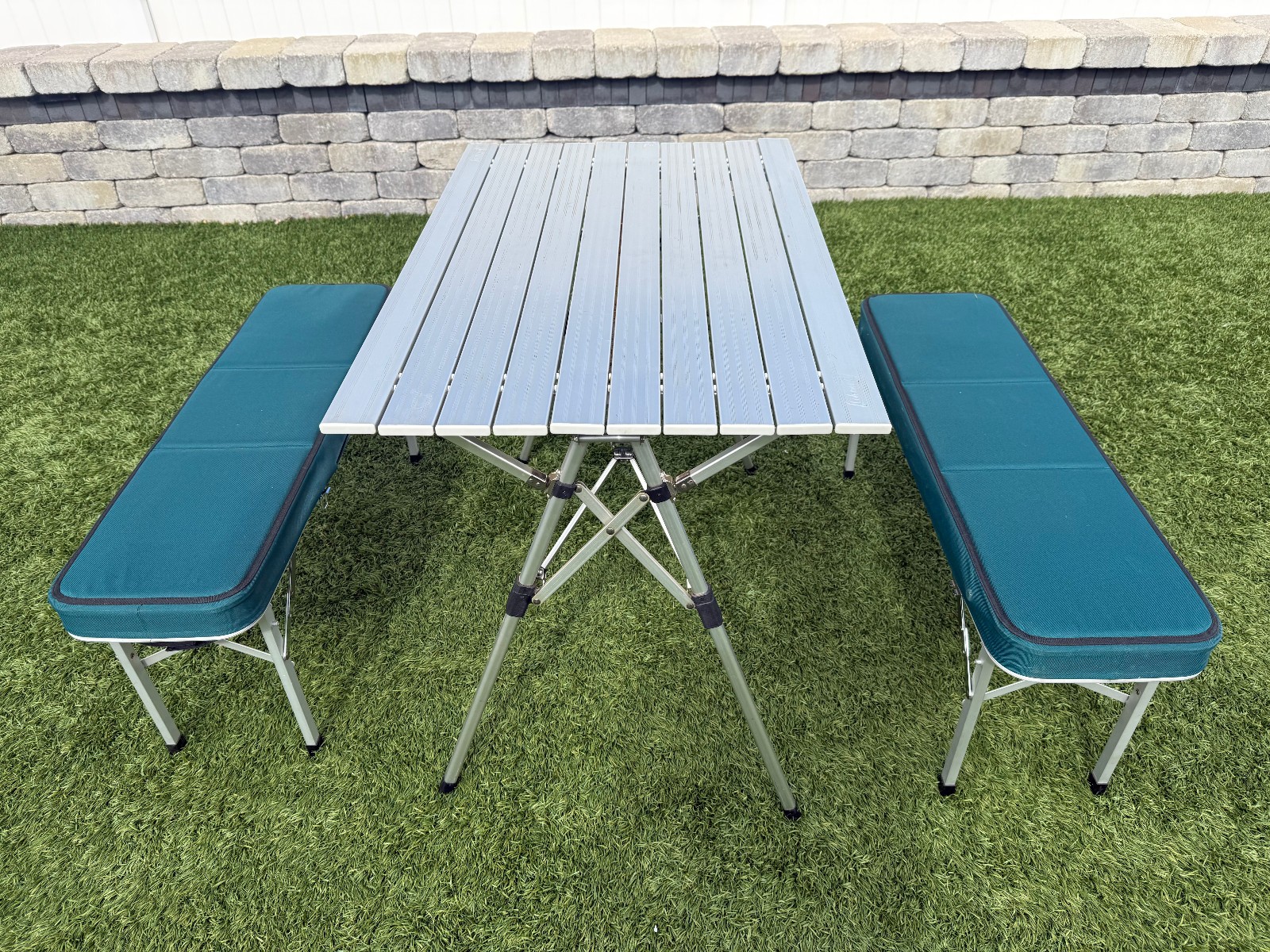 RARE Coleman Pack-Away Portable Folding Camp Set w/Table And Benches RARE Coleman Pack-Away Portable Folding Camp Set w/Table And Benches